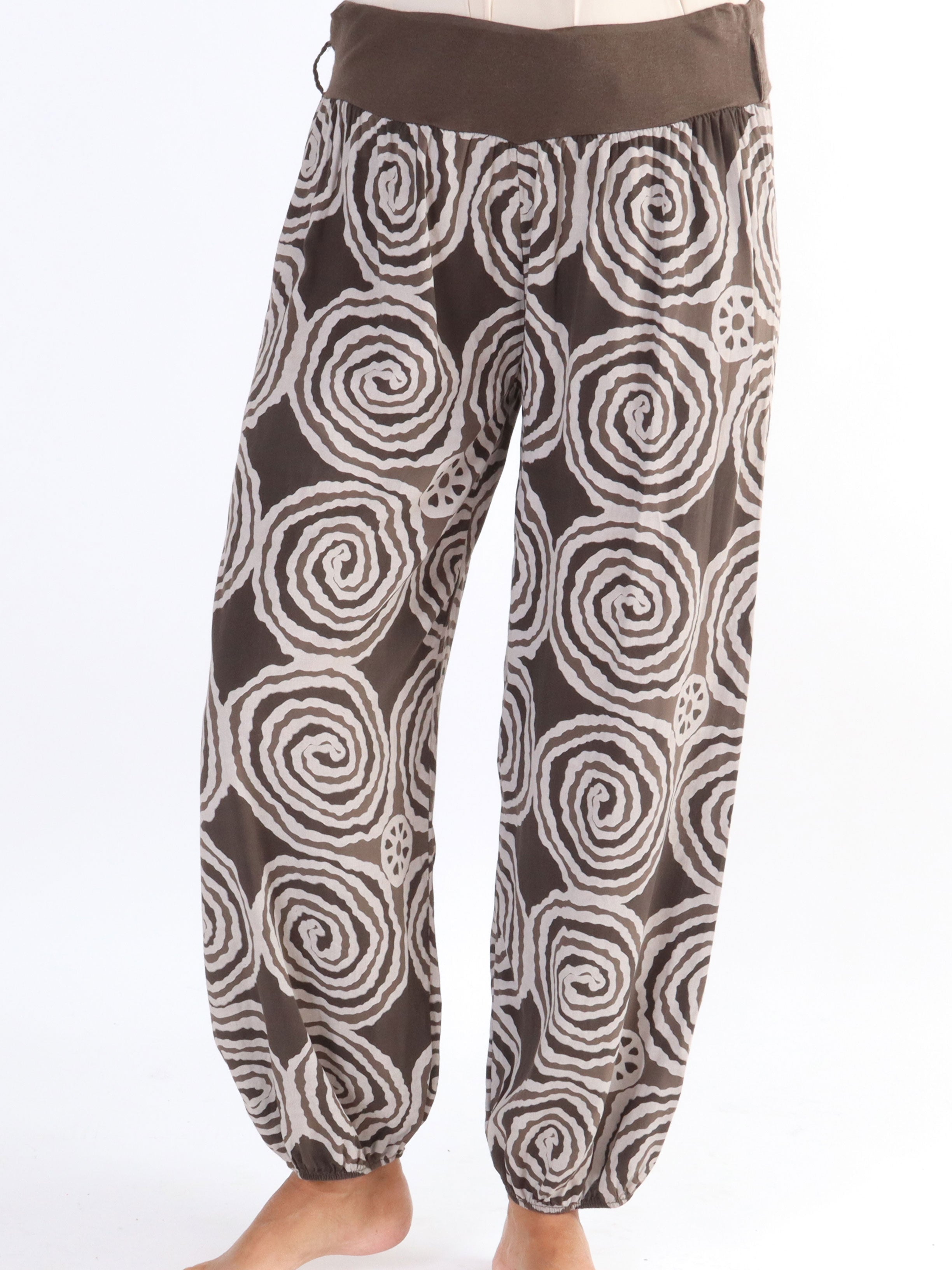 Ninell - Mønstret haremsbukser i viskose