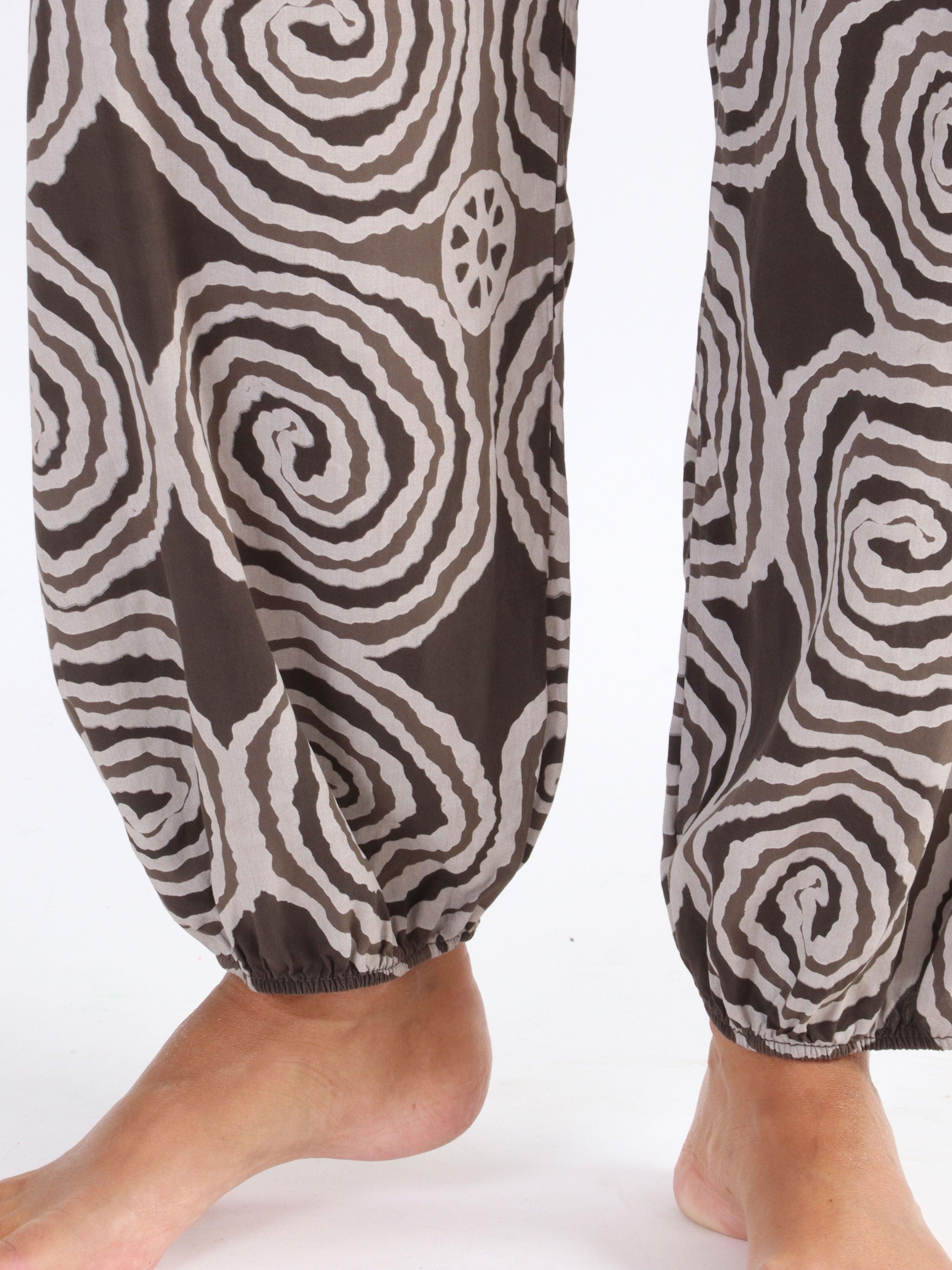 Ninell - Mønstret haremsbukser i viskose