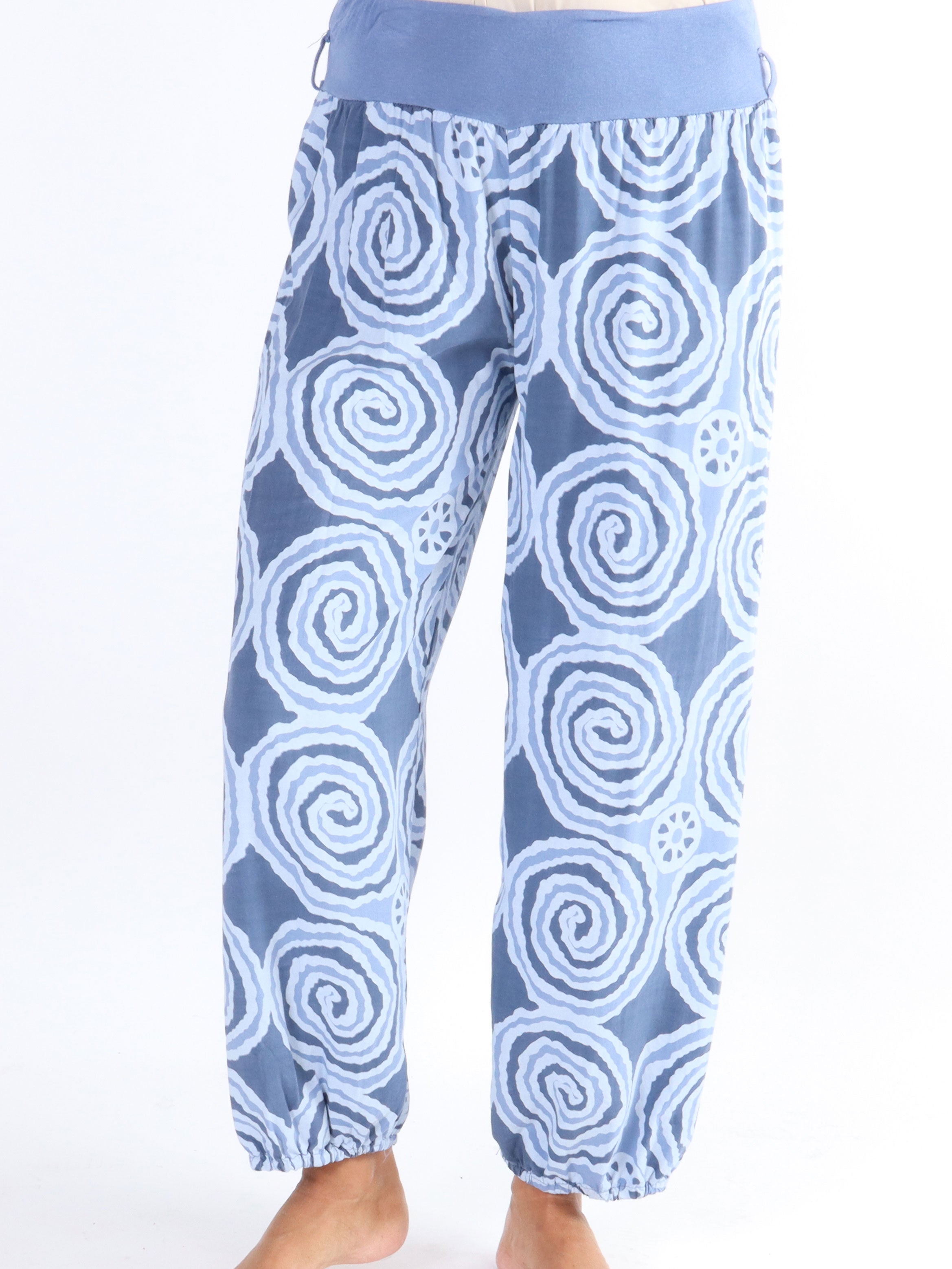 Ninell - Mønstret haremsbukser i viskose