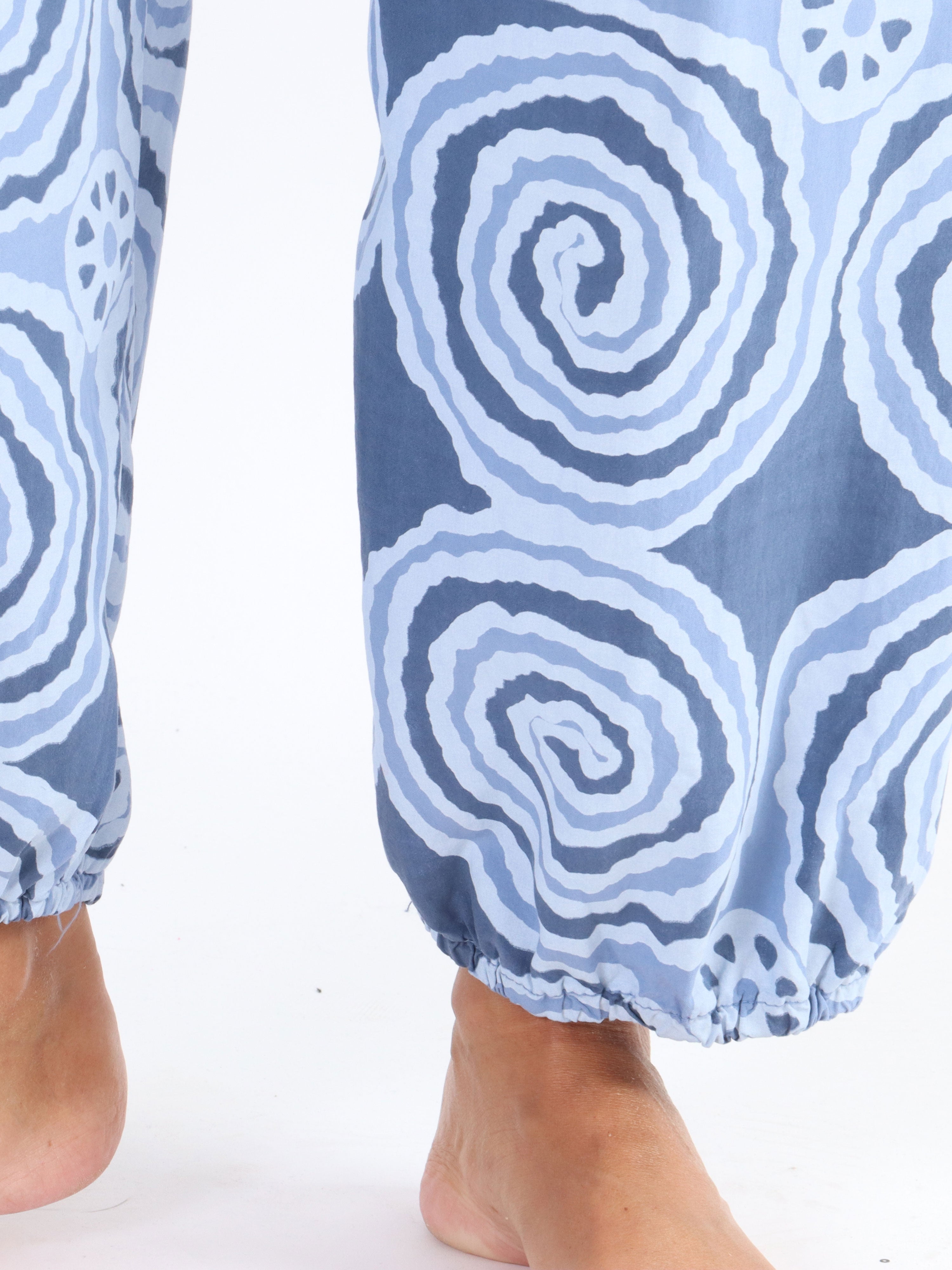 Ninell - Mønstret haremsbukser i viskose