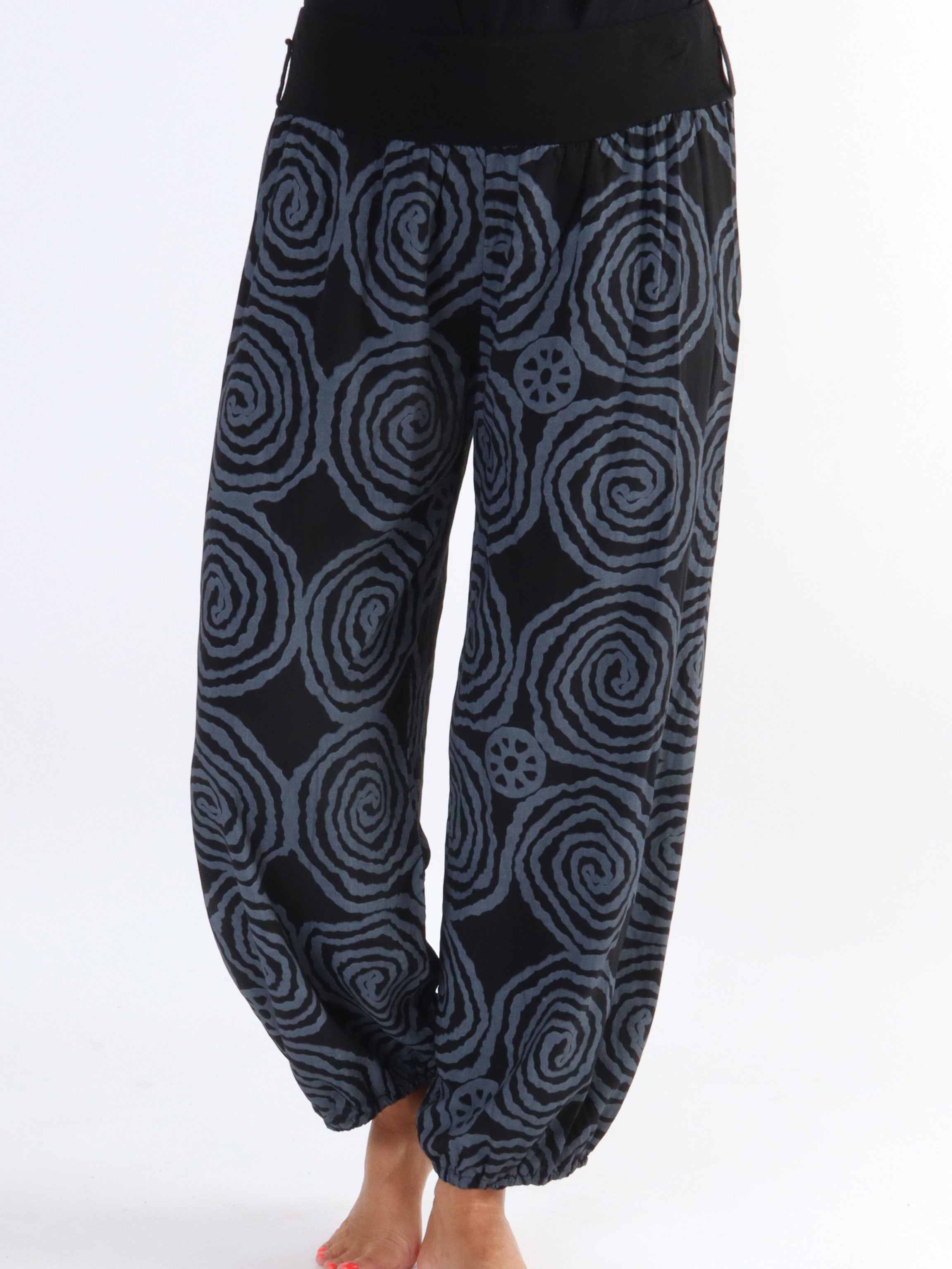 Ninell - Mønstret haremsbukser i viskose