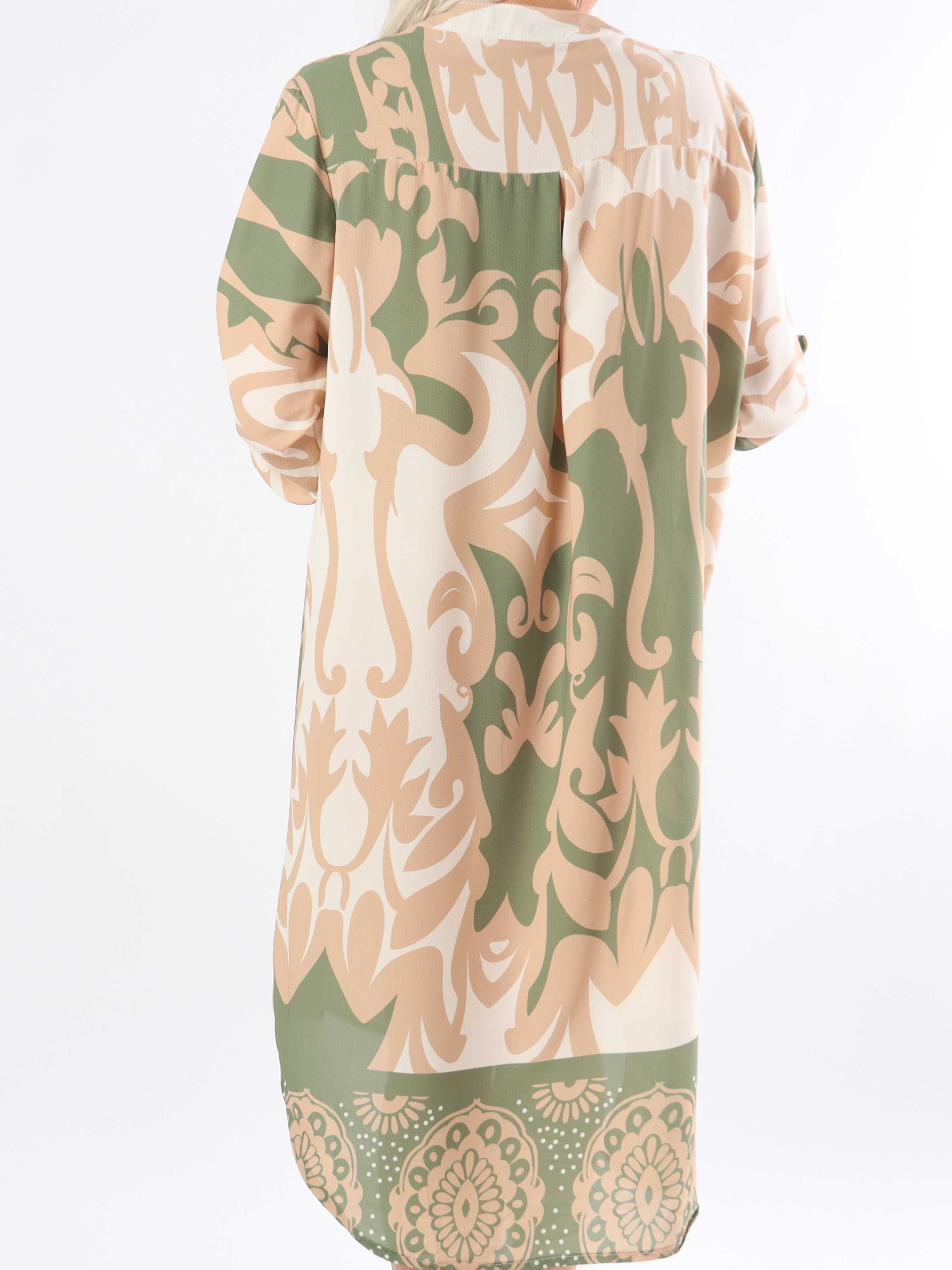 Vanesa Boheme Dress - Let og luftig mønstret plus size kjole i viskose