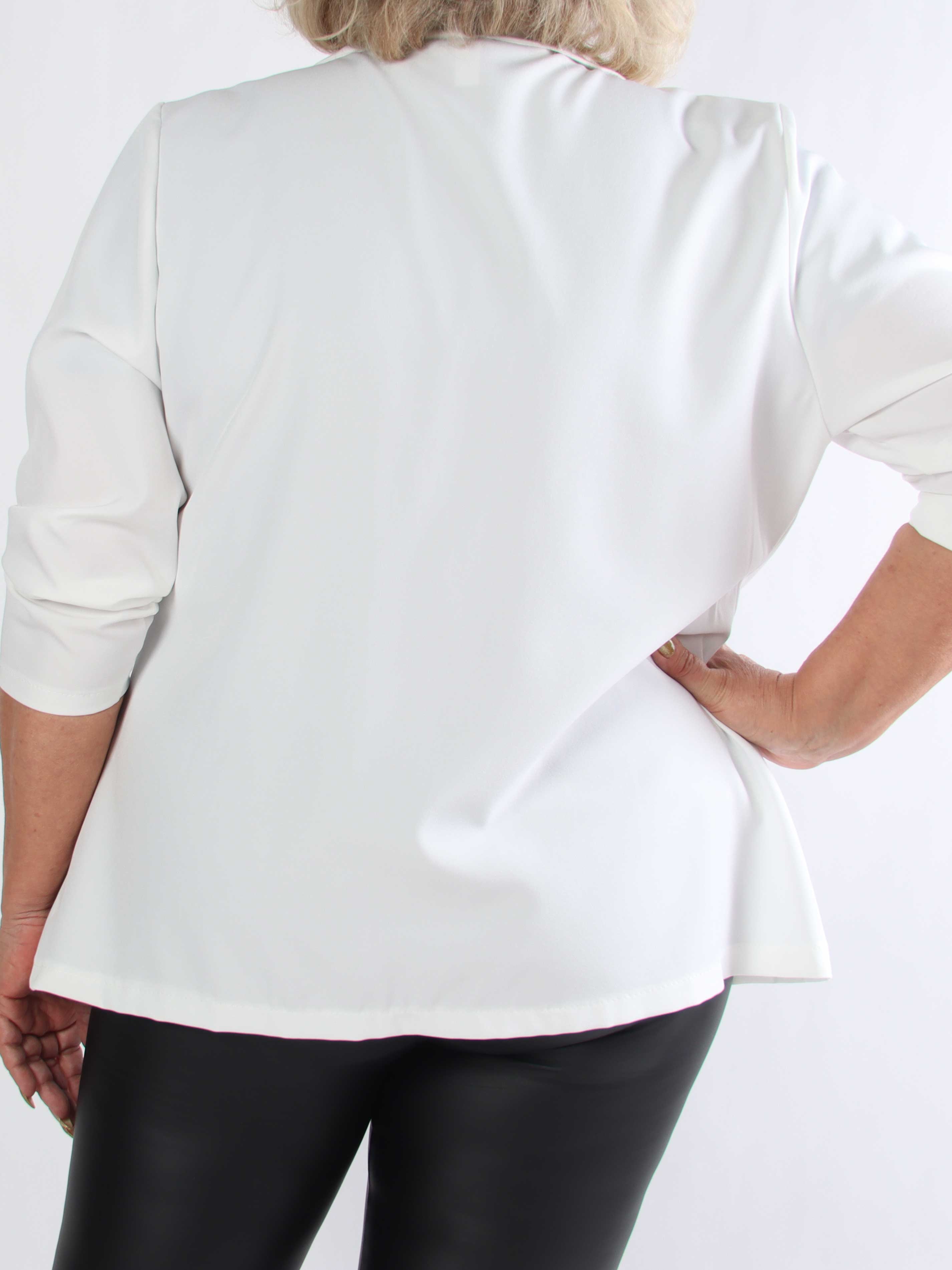 Lanthe Plain - Stilren ensfarvet plus size blazer