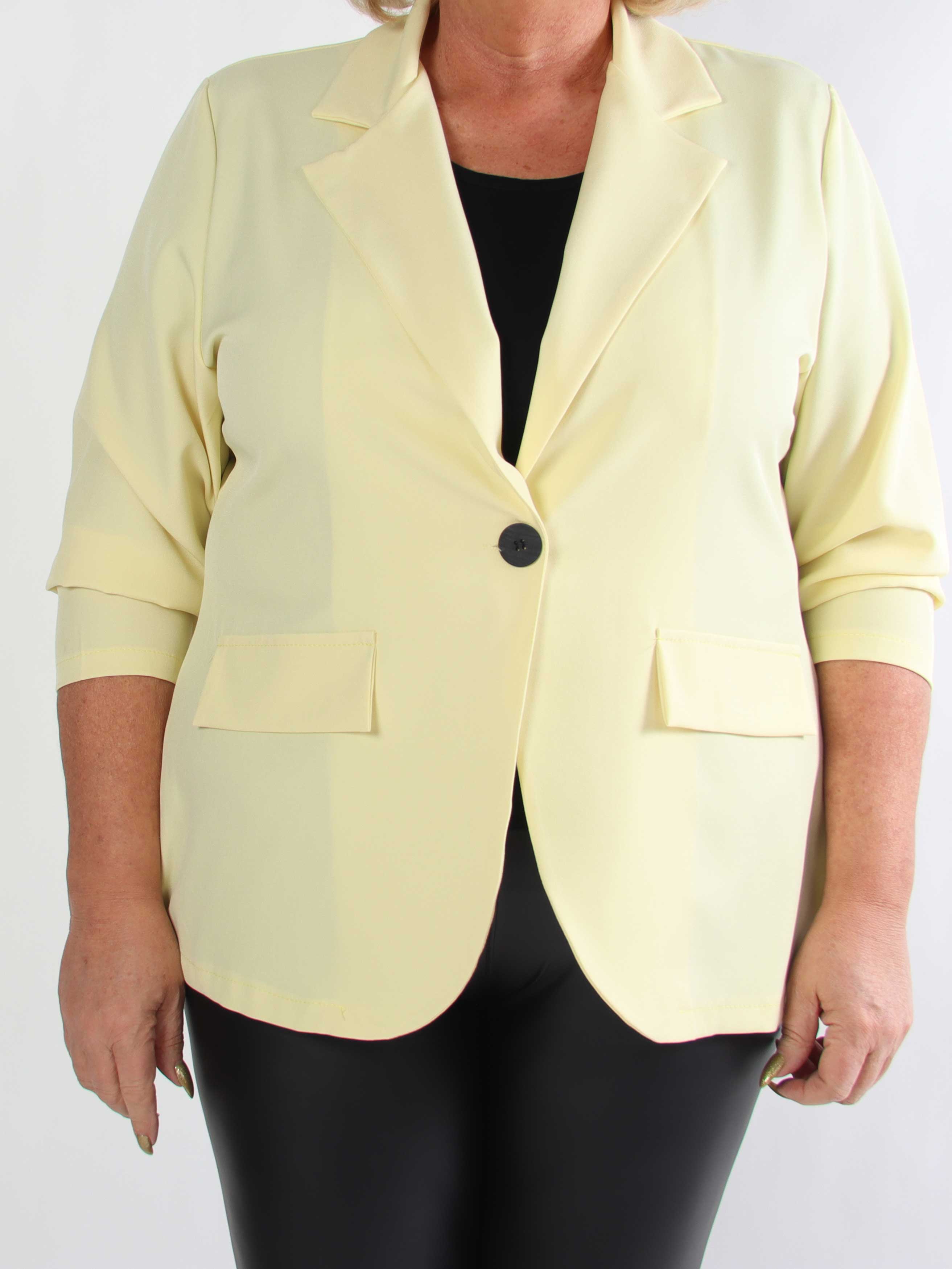 Lanthe Plain - Stilren ensfarvet plus size blazer