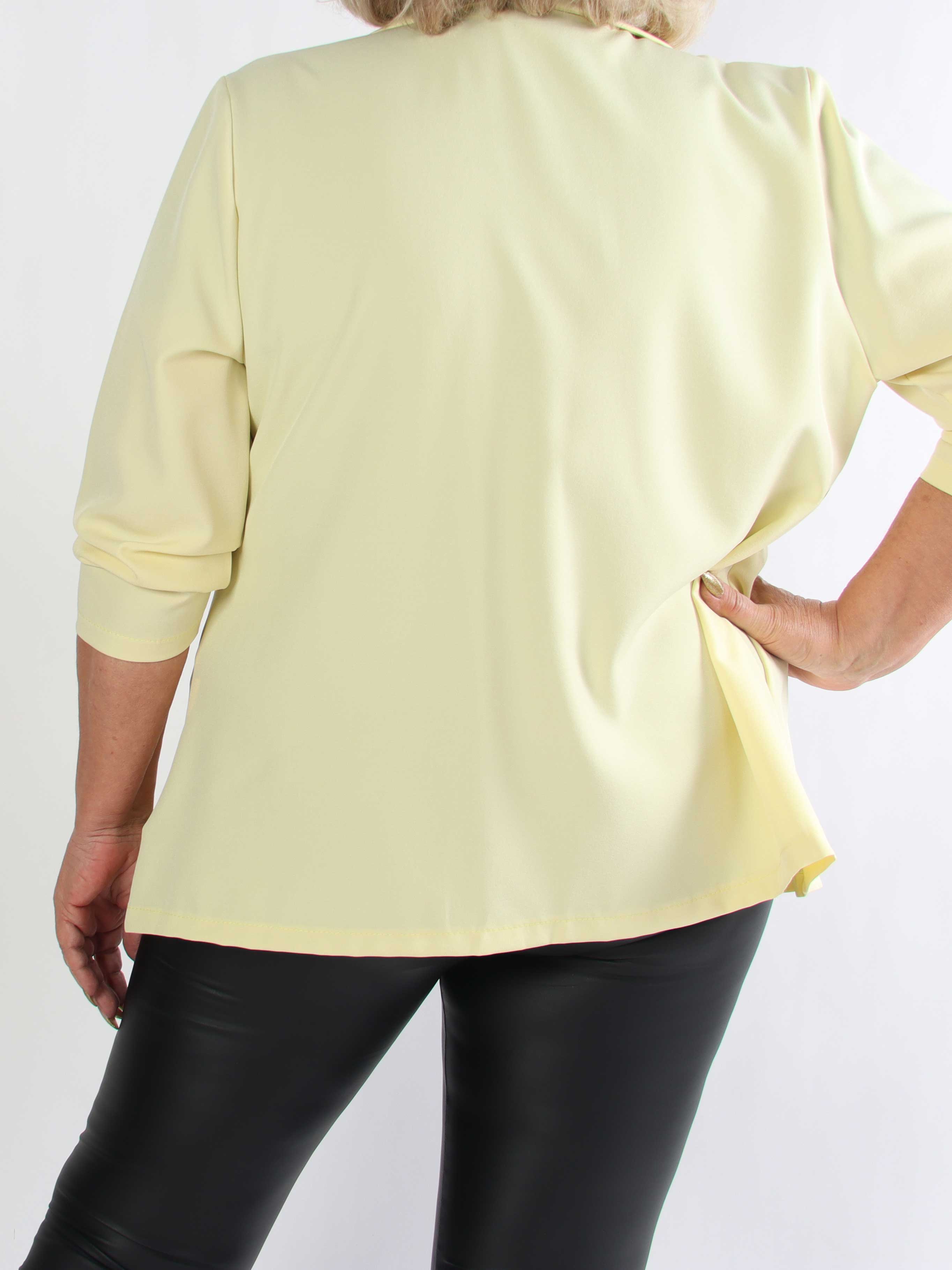 Lanthe Plain - Stilren ensfarvet plus size blazer