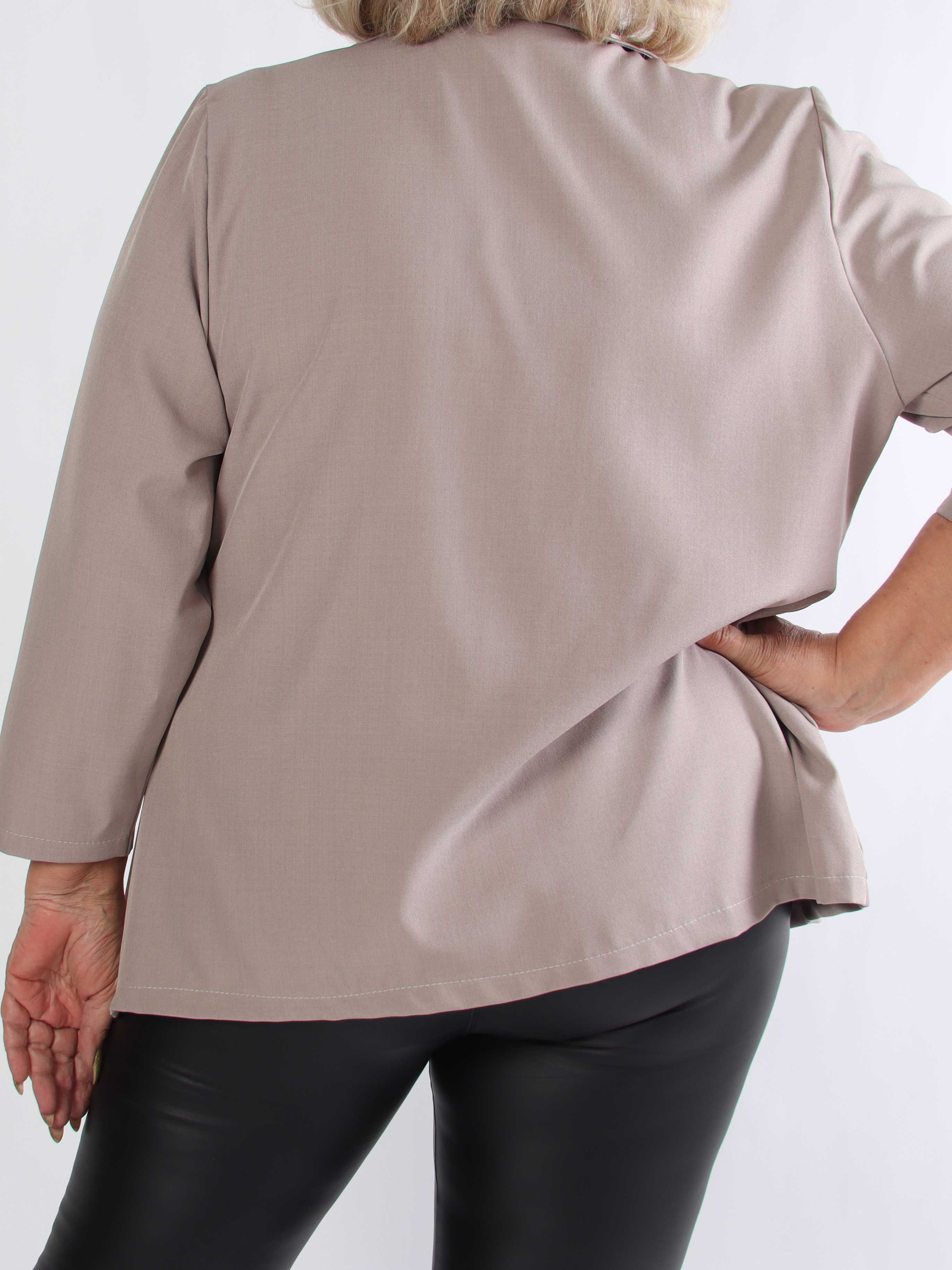 Lanthe Plain - Stilren ensfarvet plus size blazer