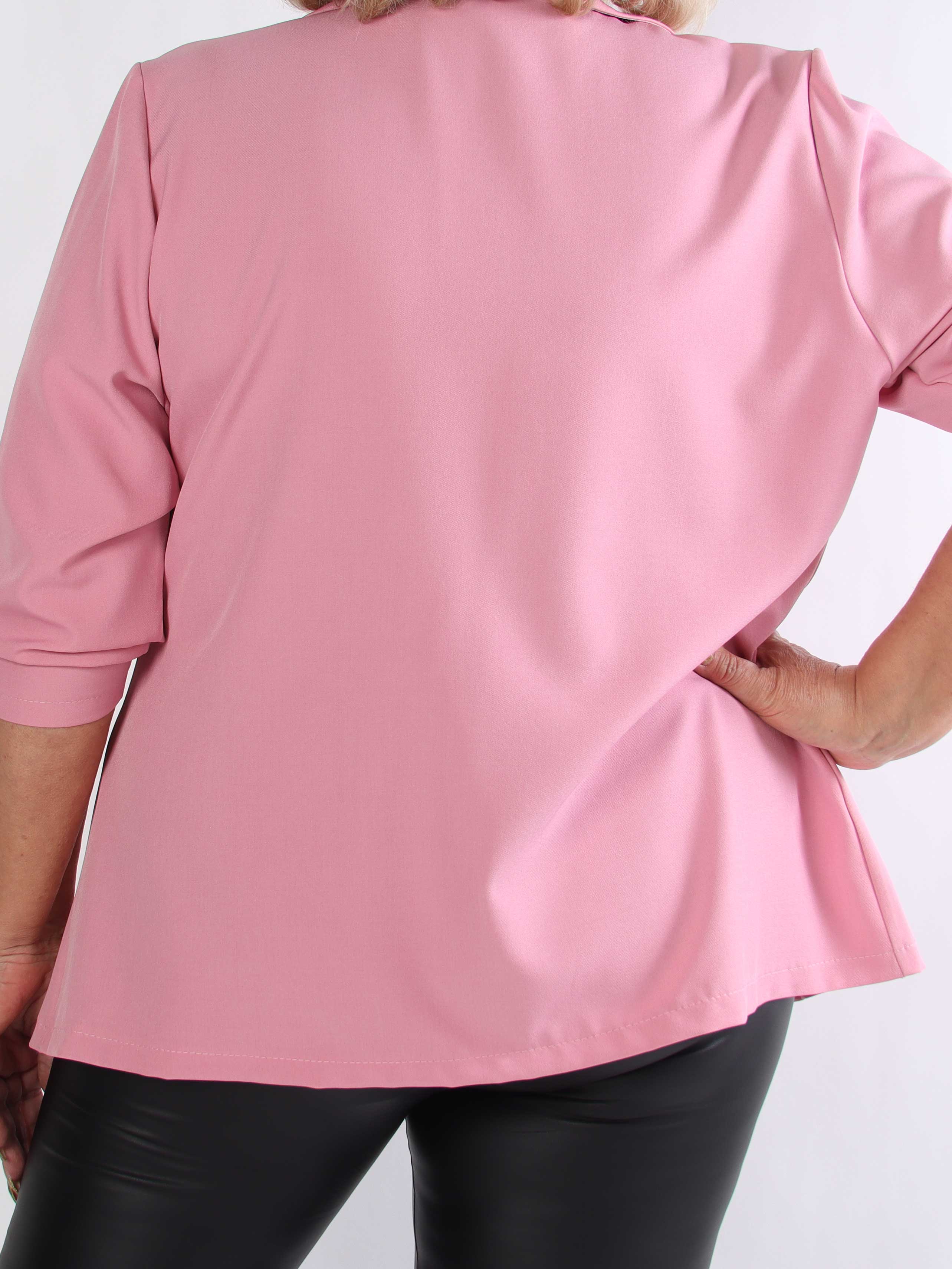 Lanthe Plain - Stilren ensfarvet plus size blazer