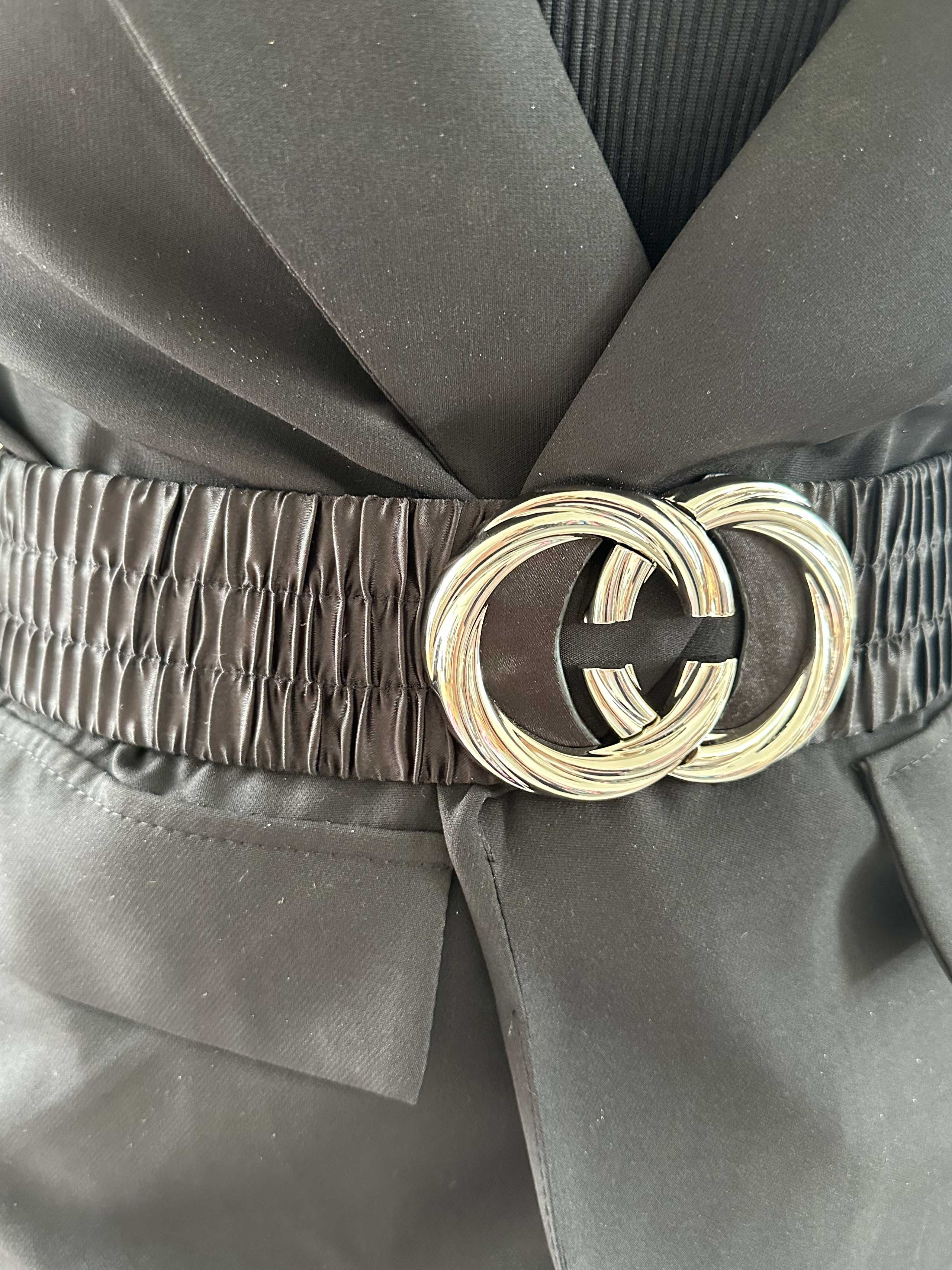 Leja - Elastisk taljebælte med sølv spænde