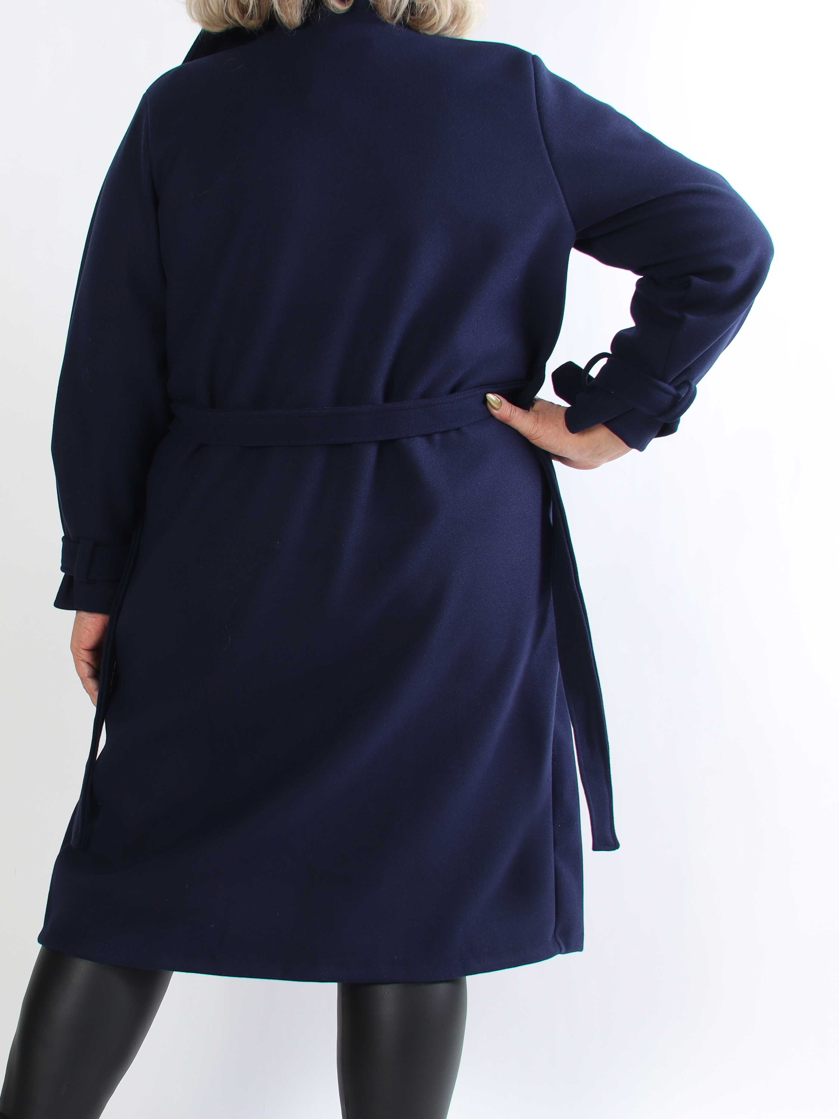 Sharpay Coat - Plus size trenchcoat med bindebånd