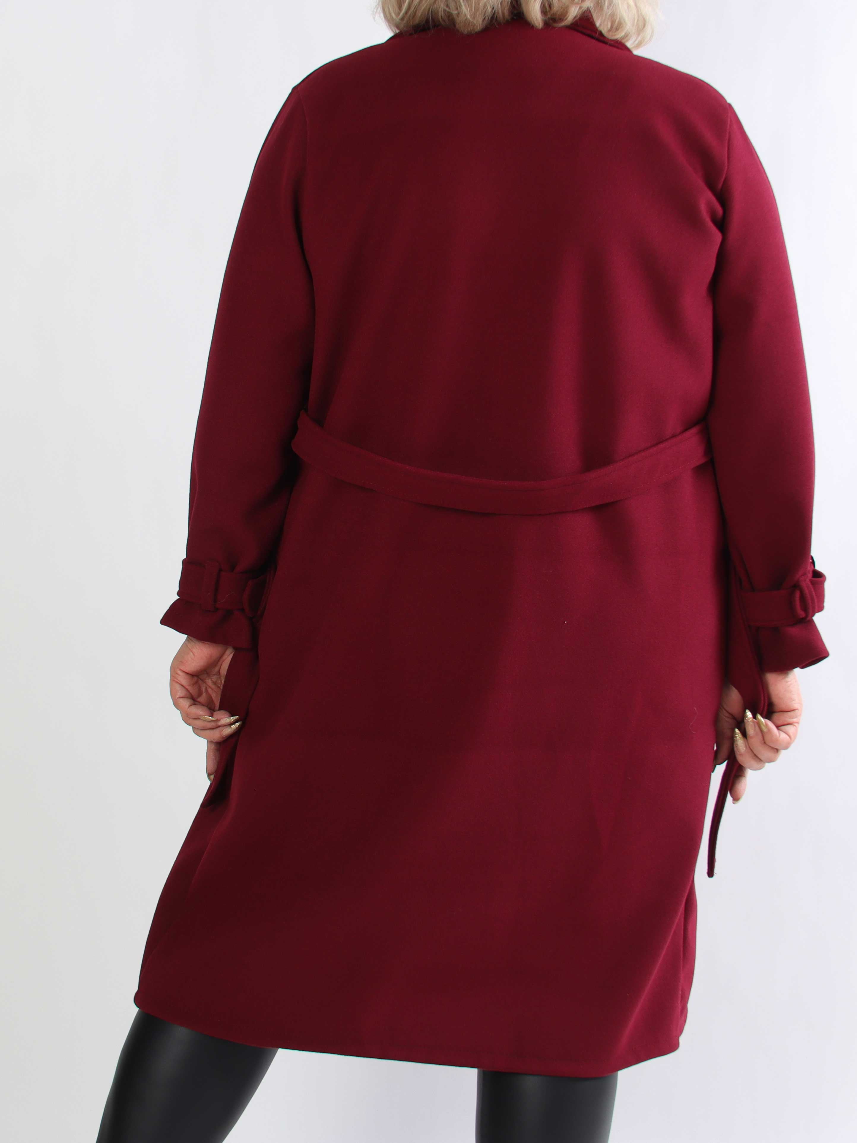 Sharpay Coat - Plus size trenchcoat med bindebånd