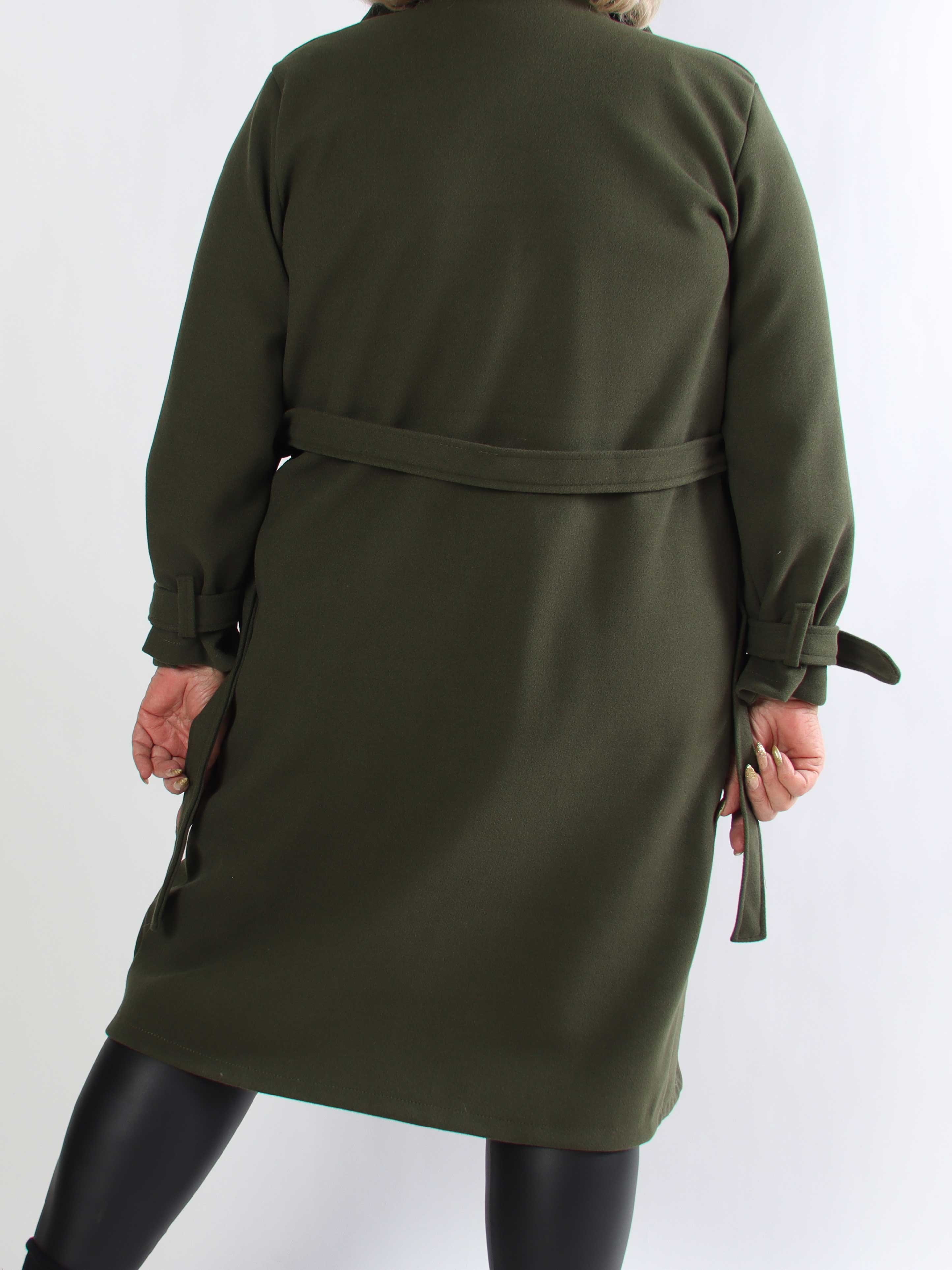 Sharpay Coat - Plus size trenchcoat med bindebånd
