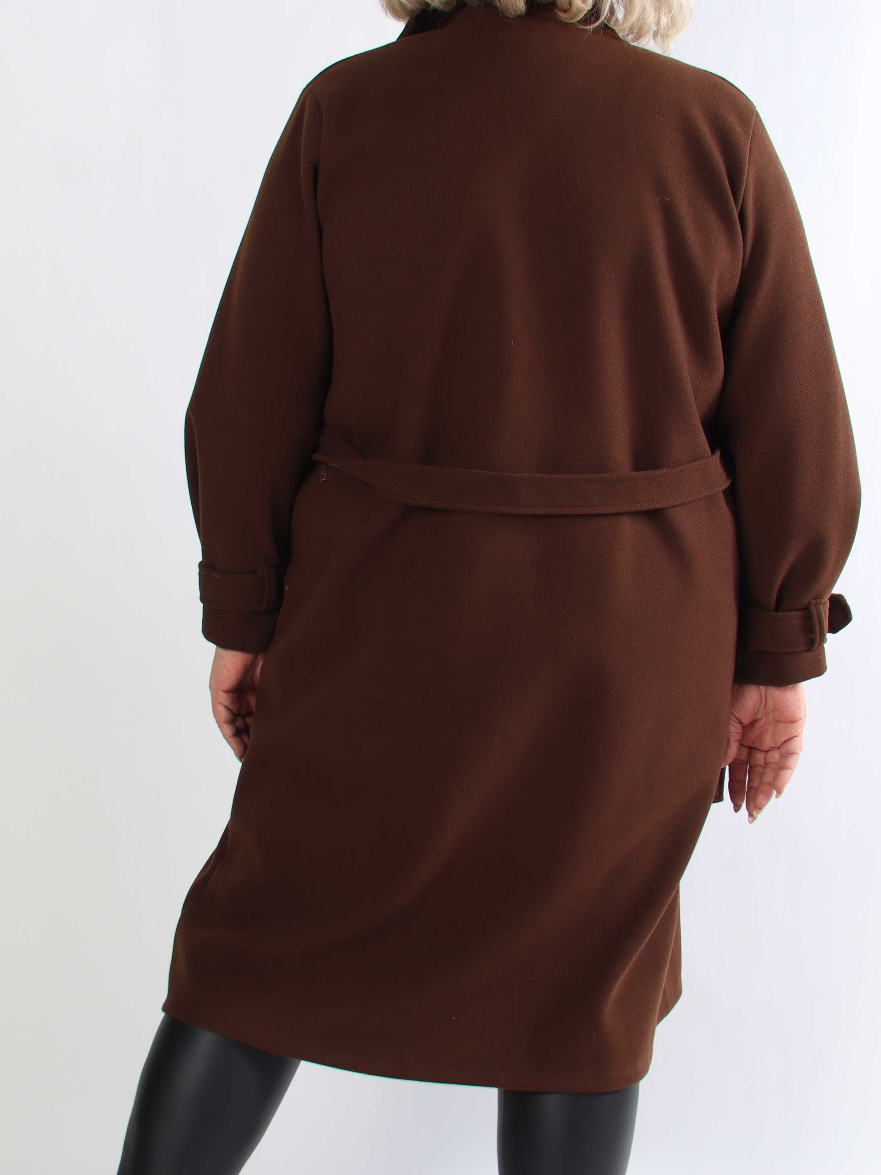 Sharpay Coat - Plus size trenchcoat med bindebånd