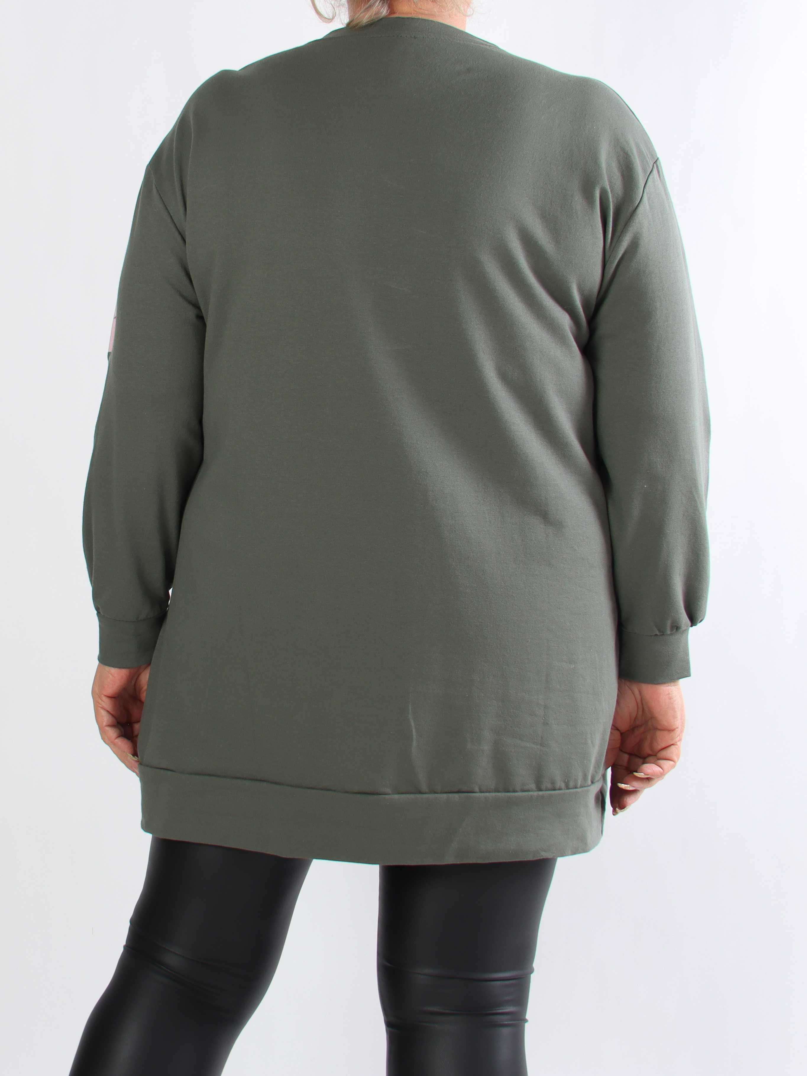 Claudine - Plus size joggingkjole i bomuld med COPENHAGEN tekst