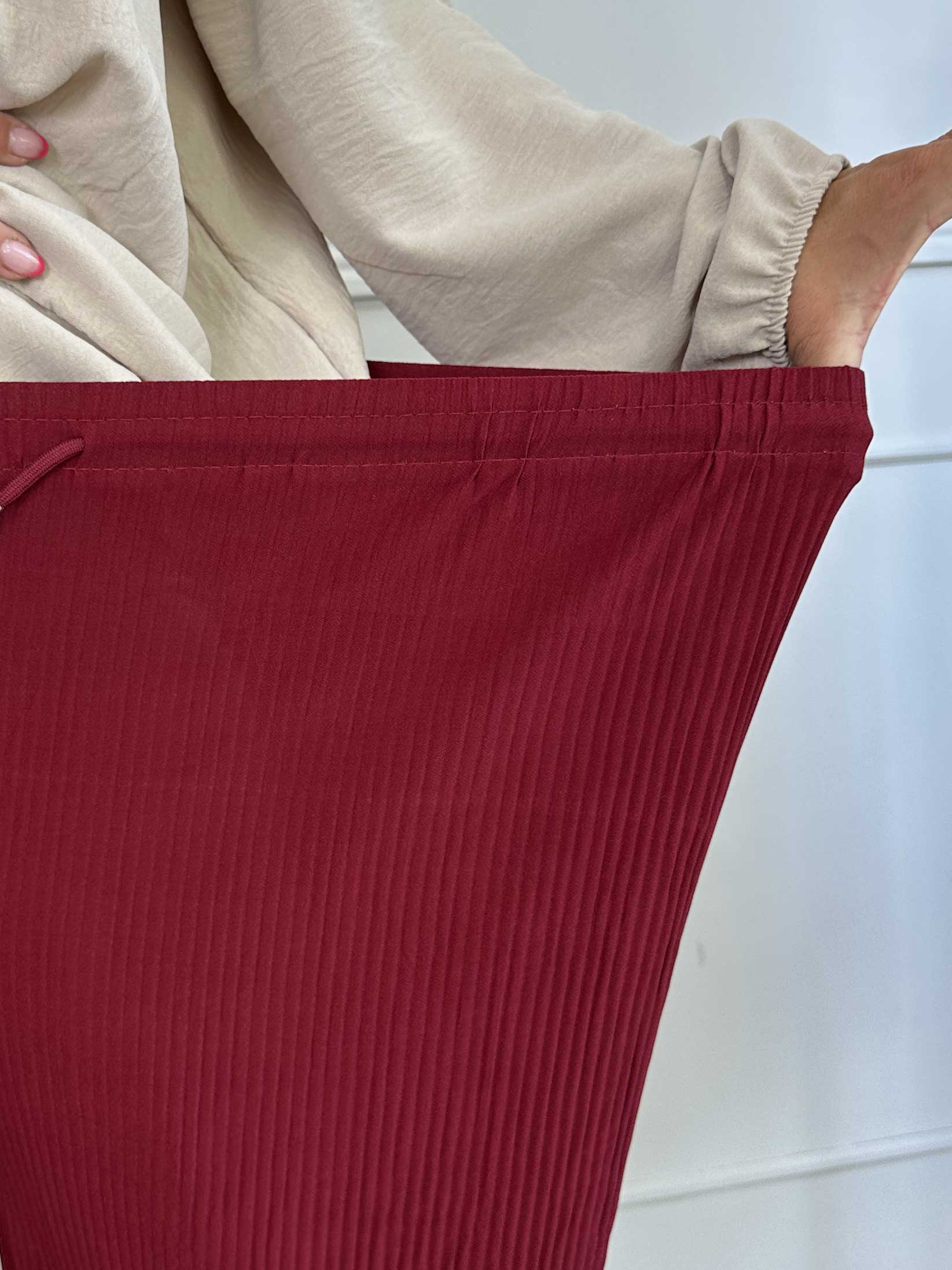 Angeline - Løse plisseret bukser med elastikkant i livet