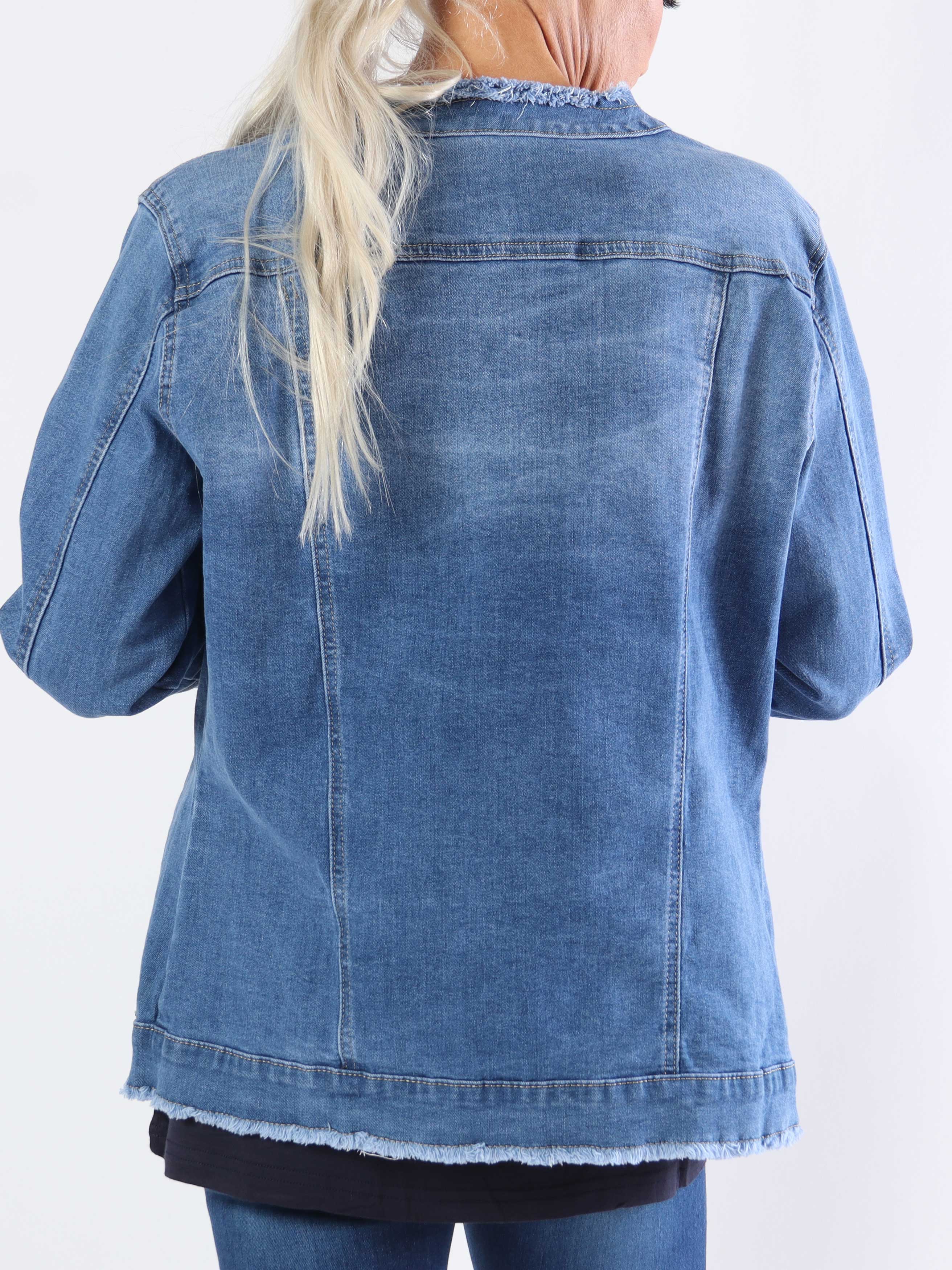 Vegas - Denimjakke med stræk i