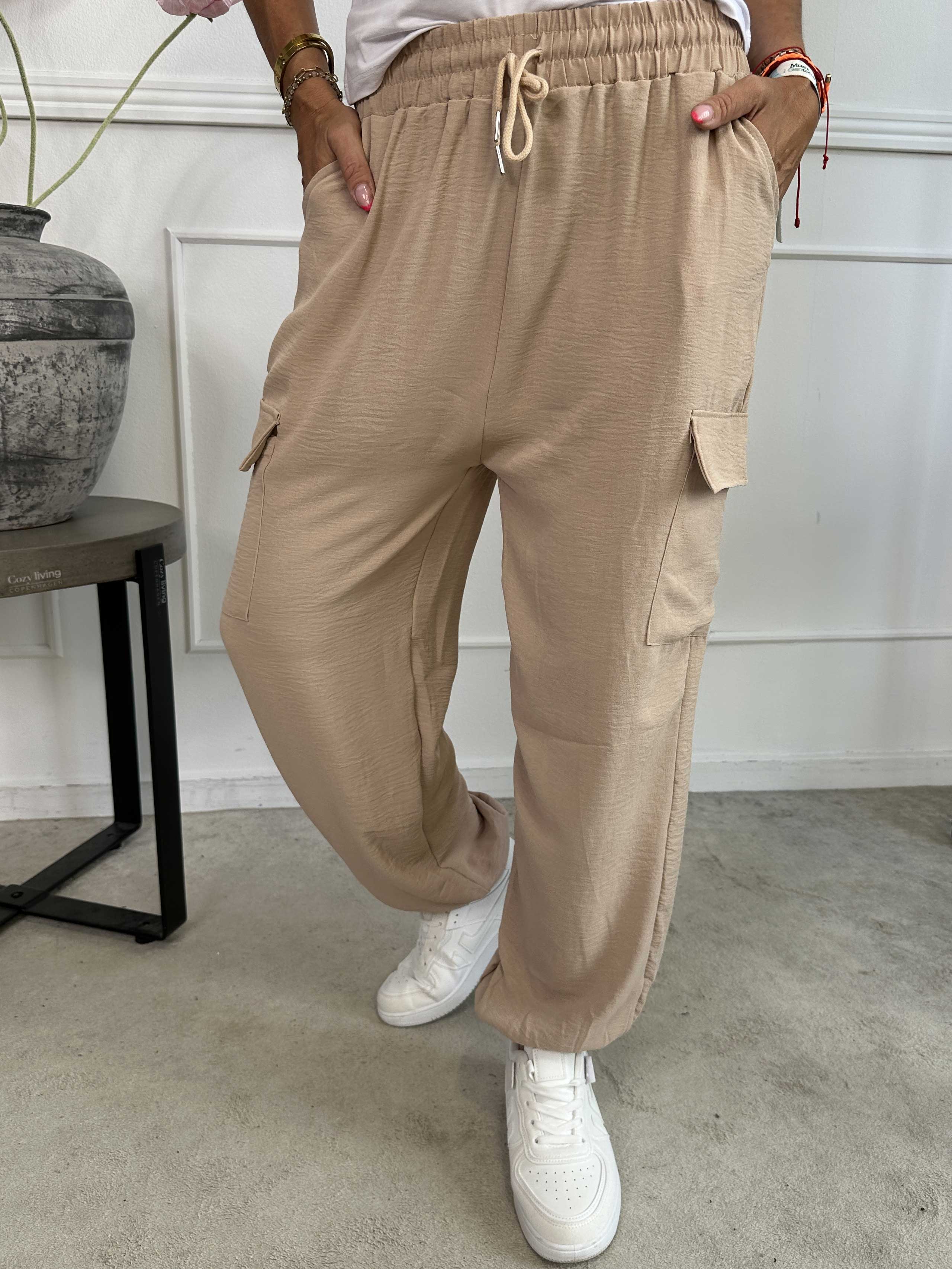 Enyo - Lette bukser med lommer på buksebenet