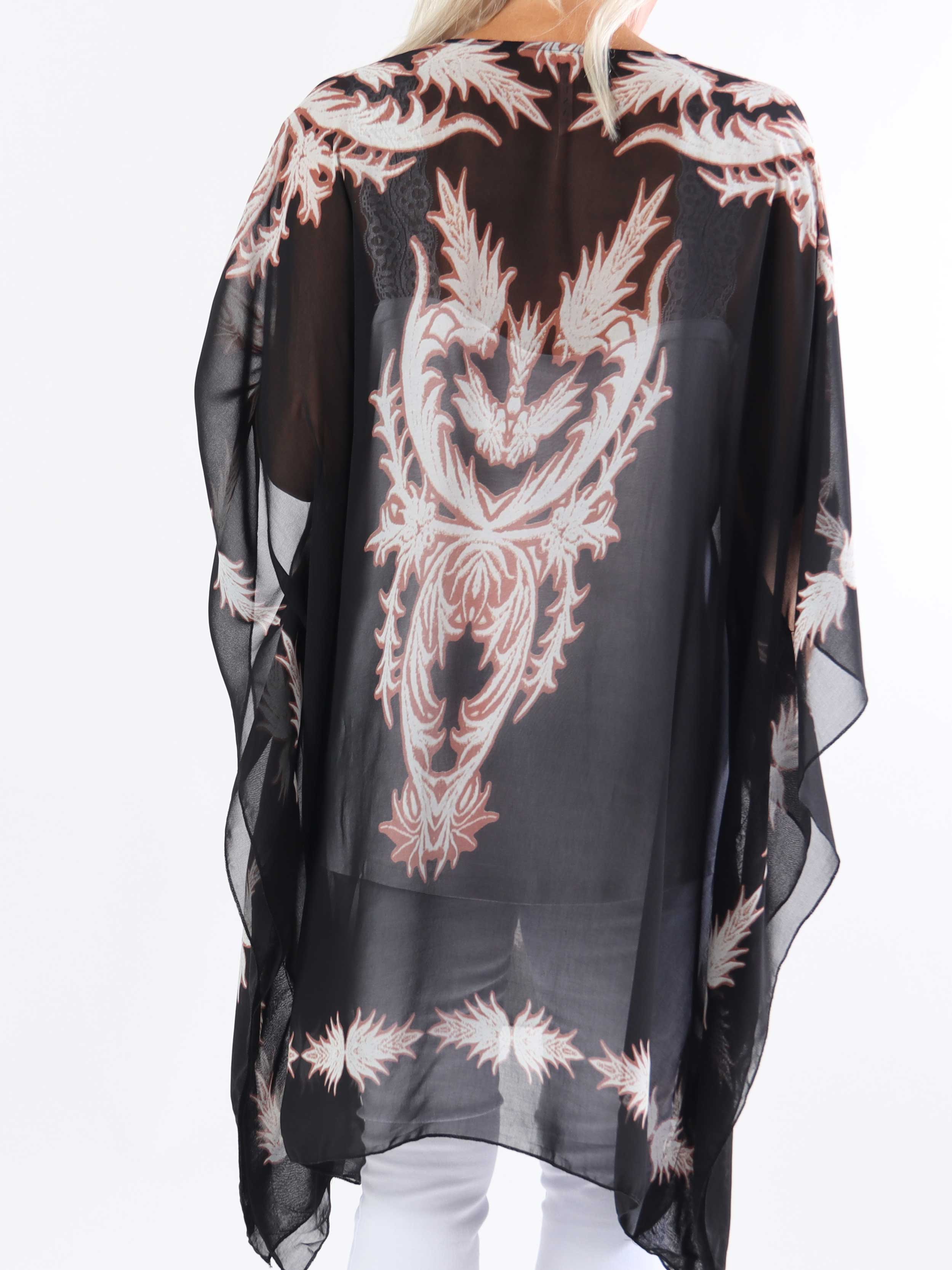 Josefina - Semitransparent plus size tunika med snøre