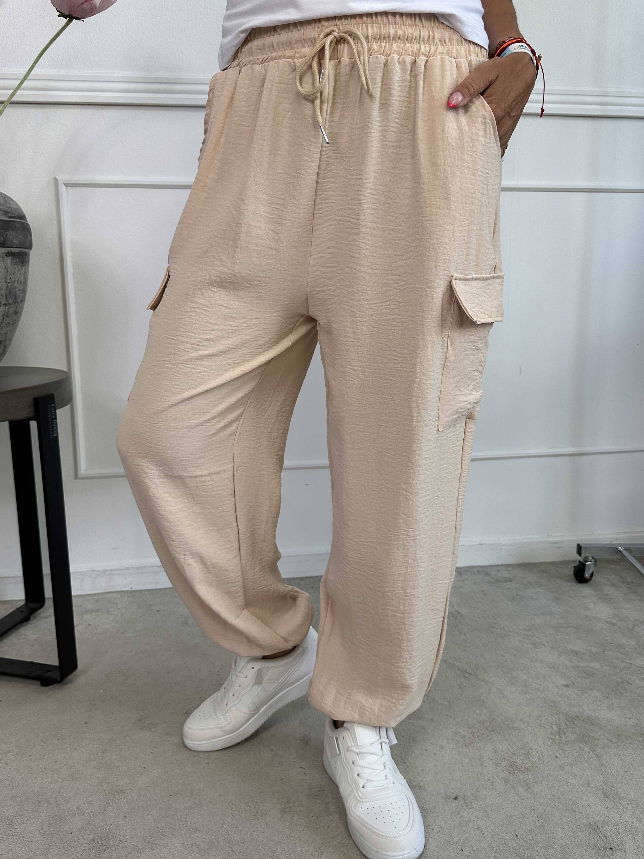 Enyo - Lette bukser med lommer på buksebenet