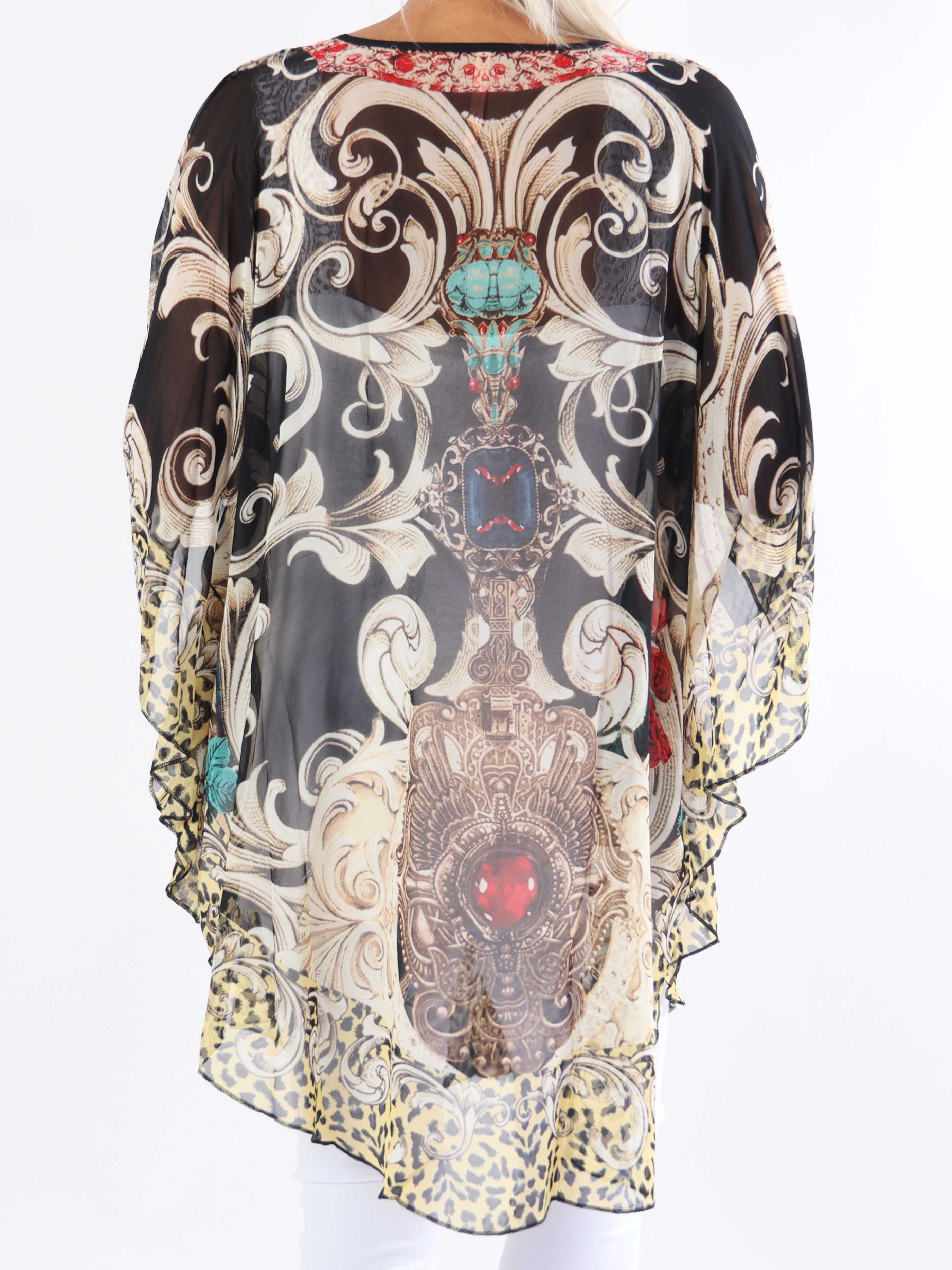 Josefina - Semitransparent plus size tunika med snøre