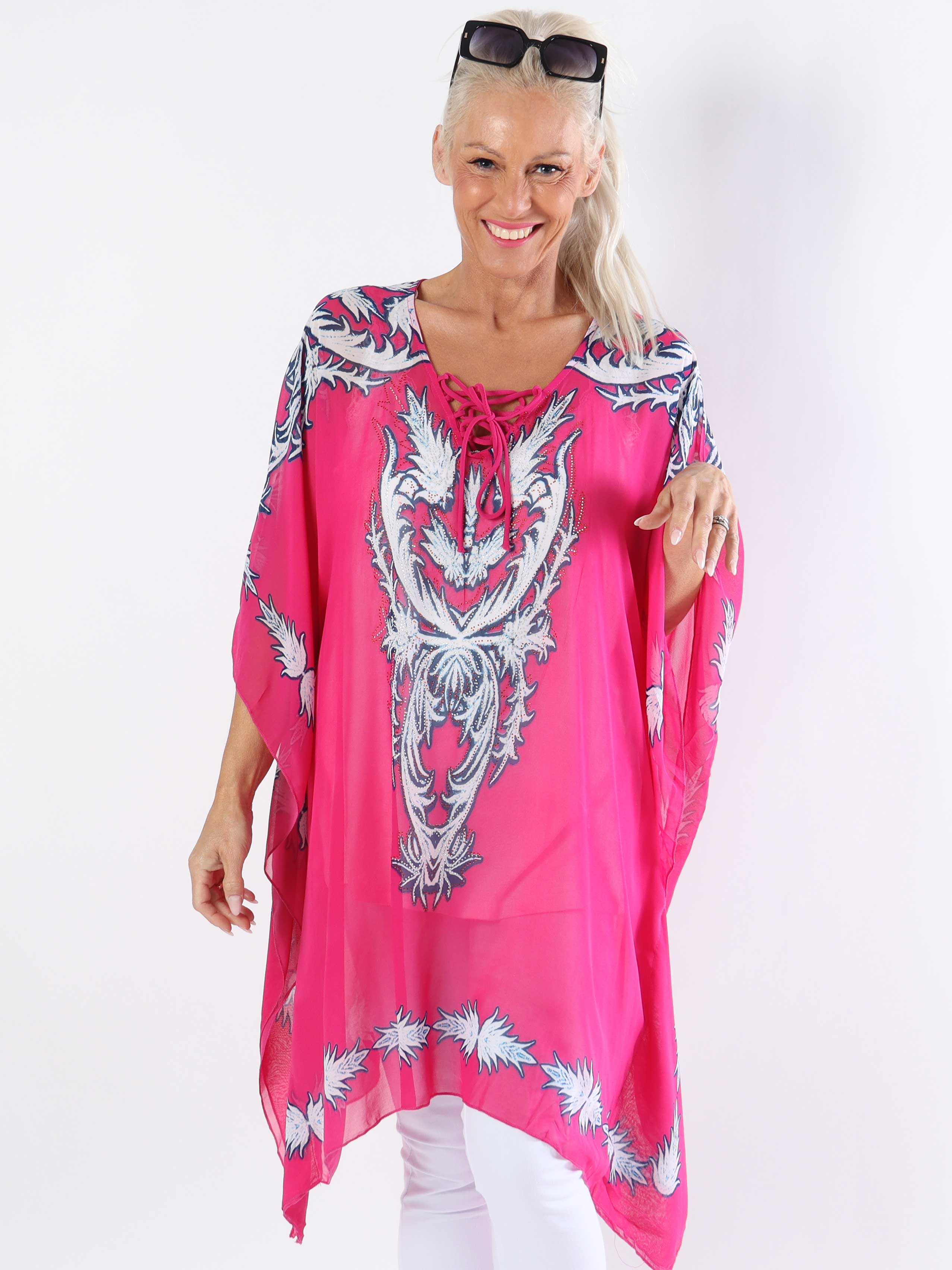 Josefina - Semitransparent plus size tunika med snøre