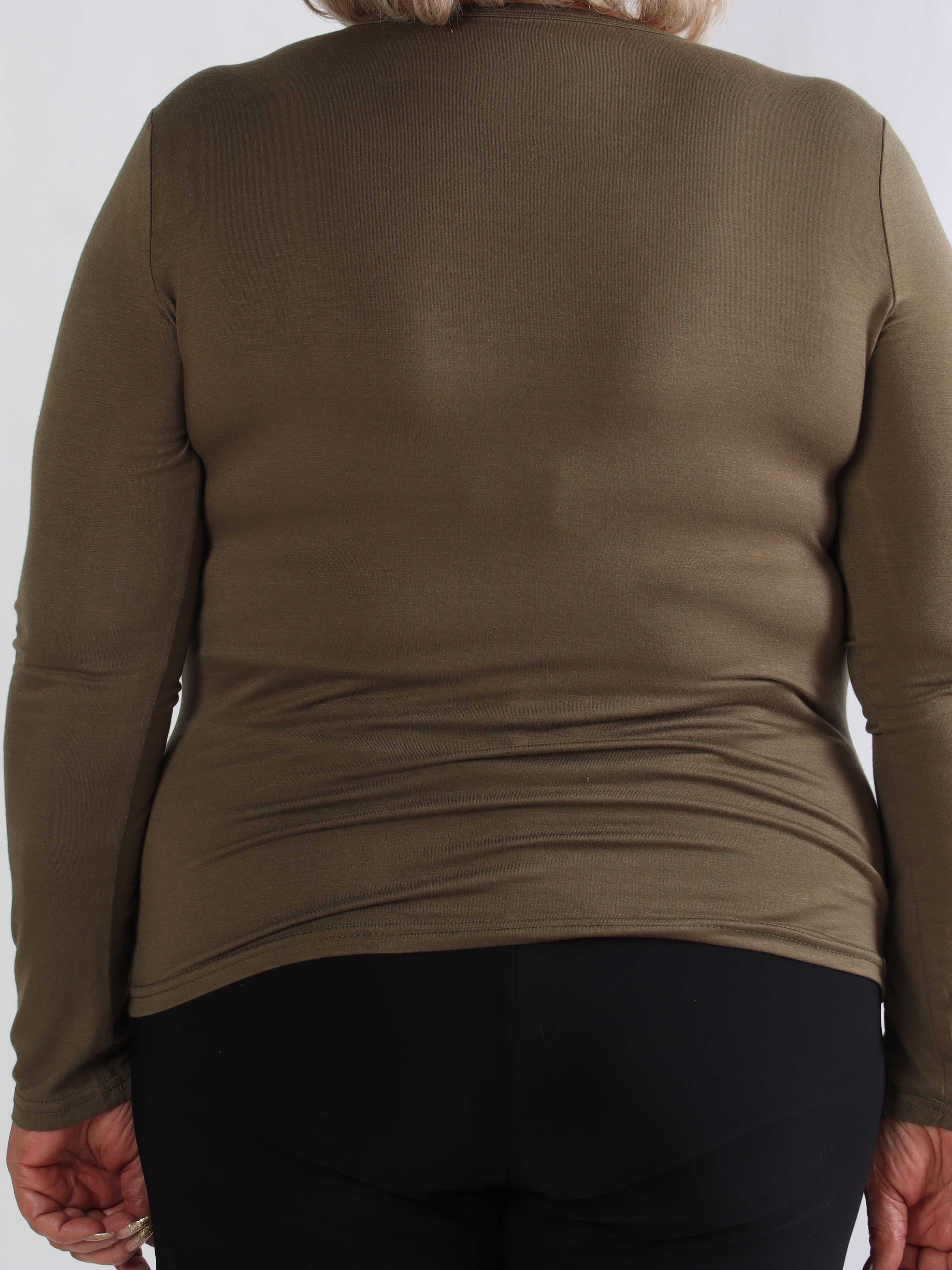 Othilia - Blød langærmet basis bluse