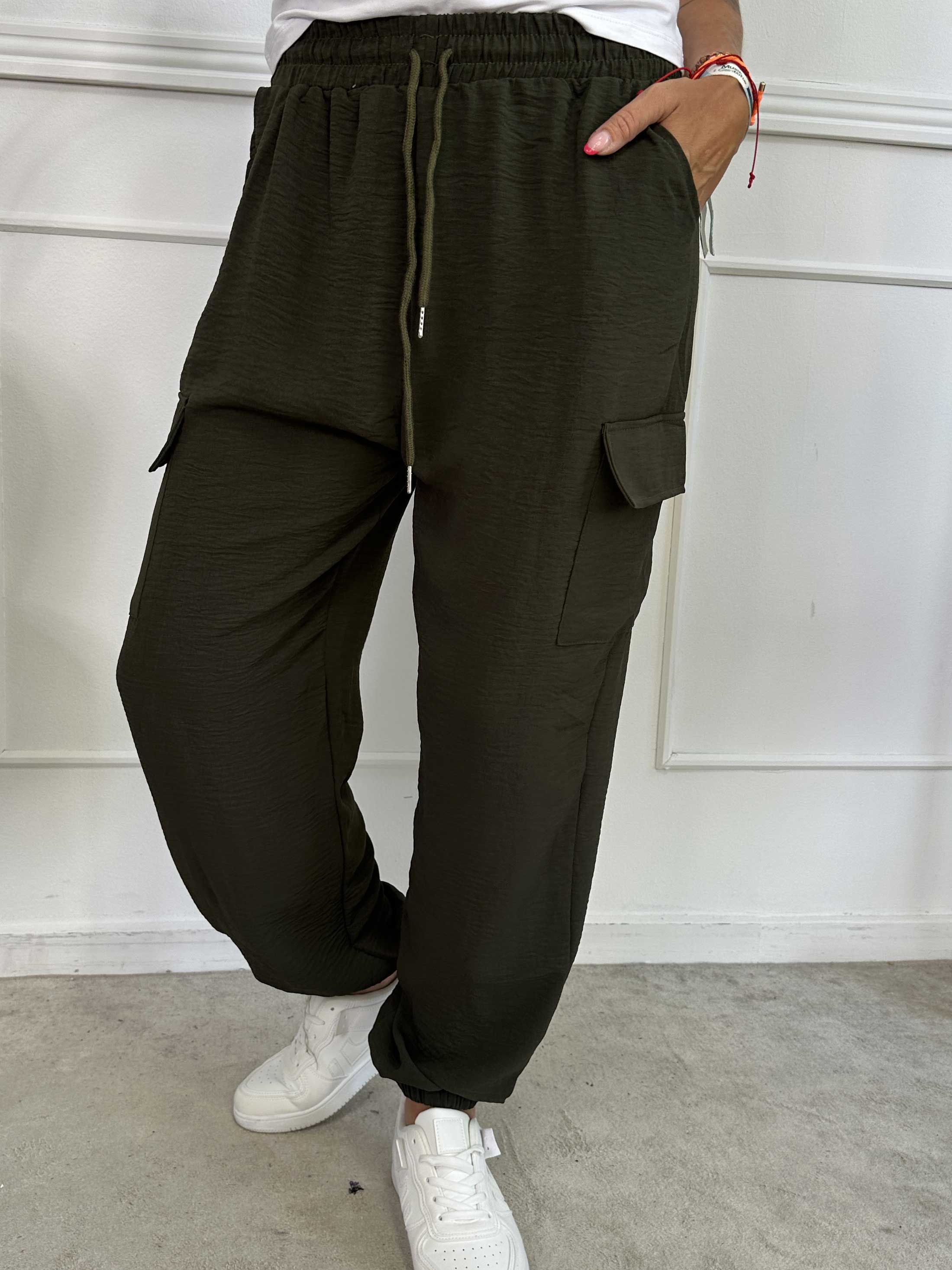 Enyo - Lette bukser med lommer på buksebenet