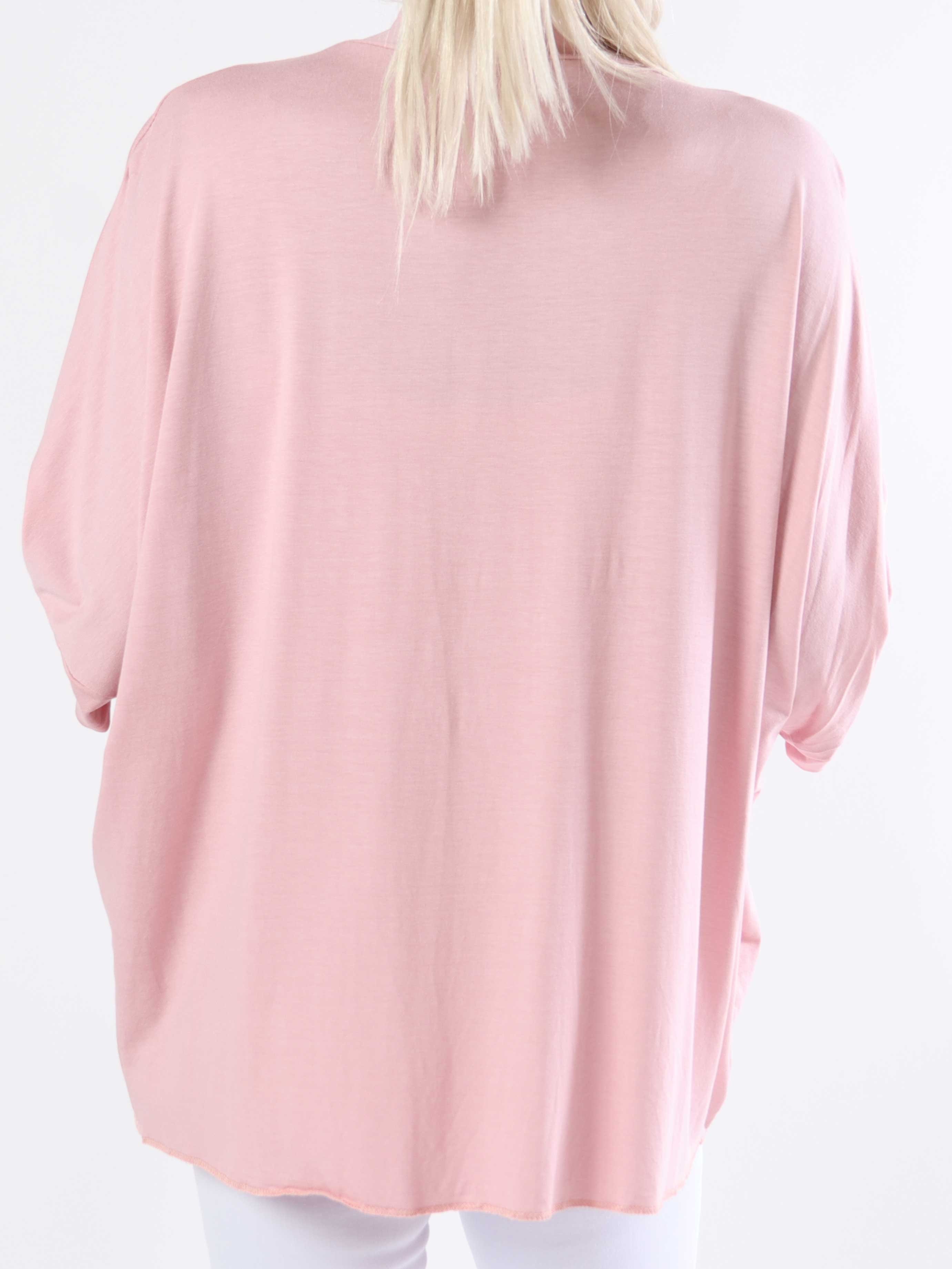 Mimi - Plus size ensfarvet cardigan i viskose