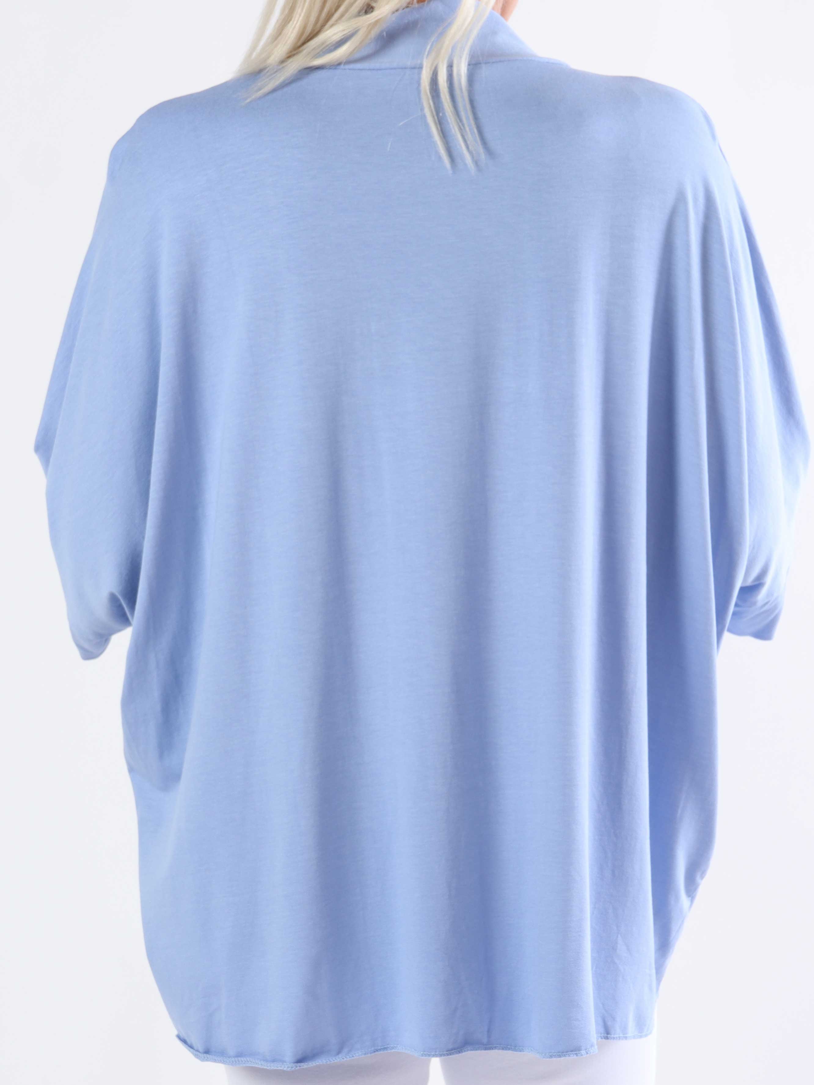 Mimi - Plus size ensfarvet cardigan i viskose