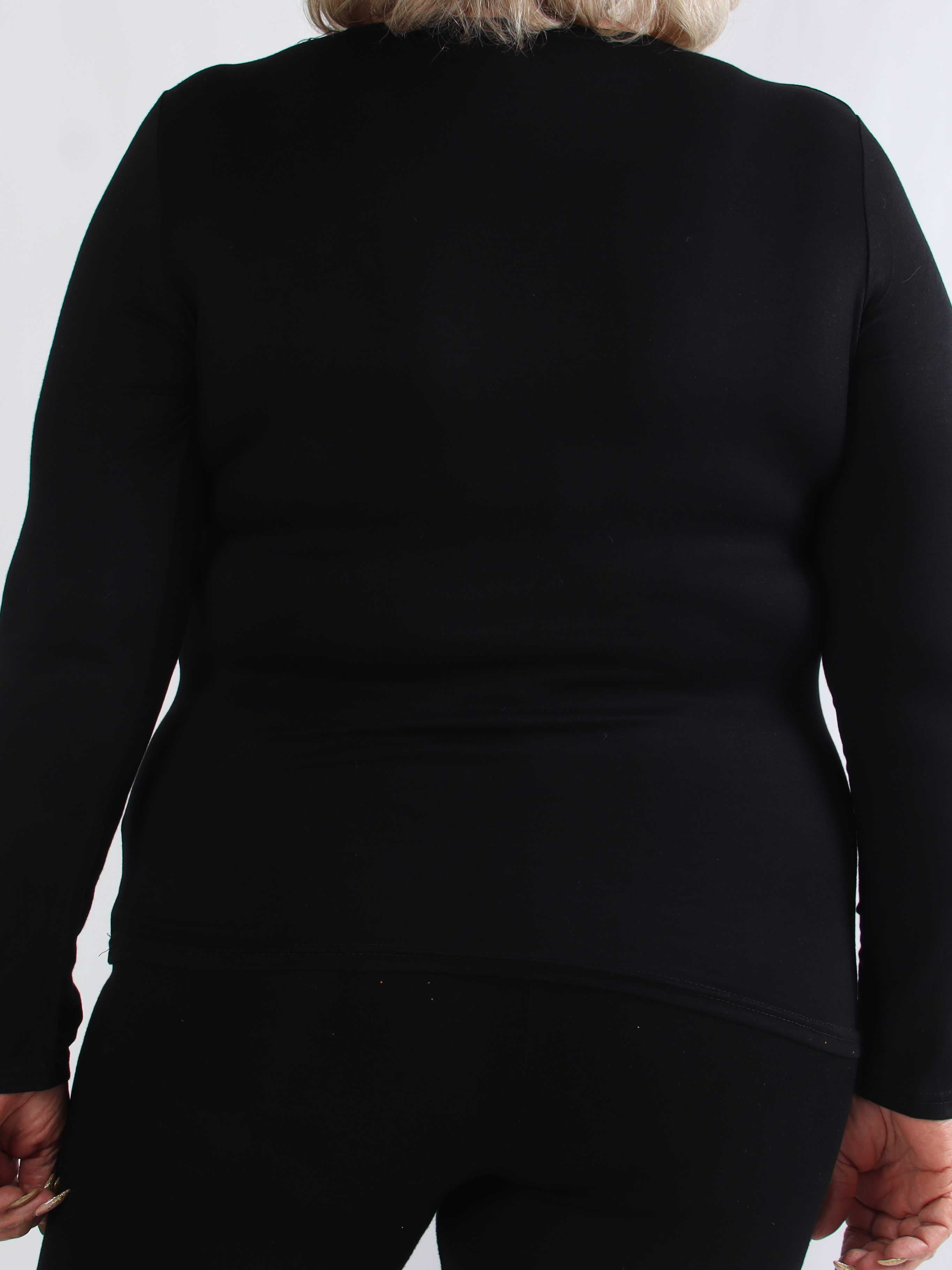 Othilia - Blød langærmet basis bluse