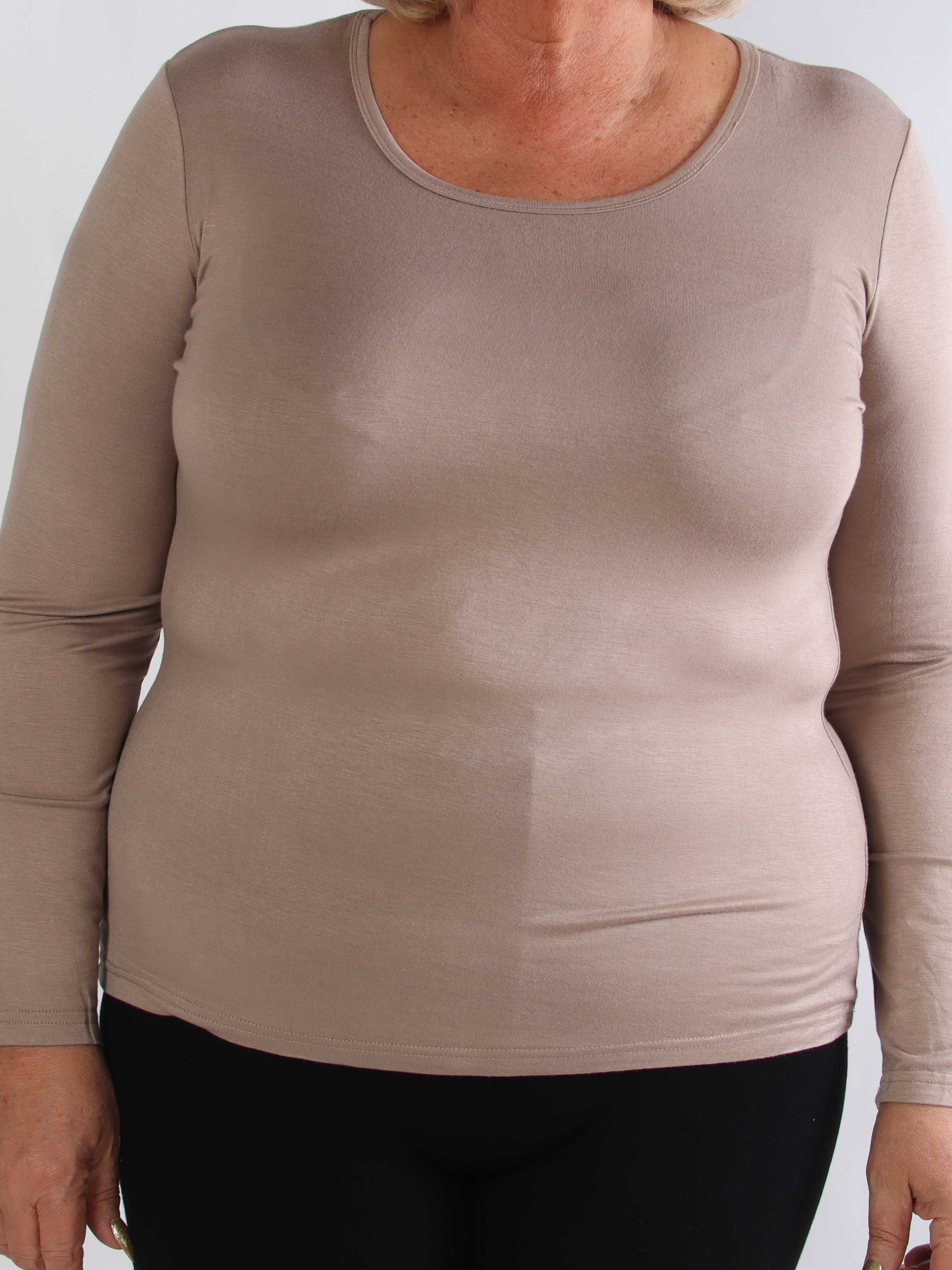 Othilia - Blød langærmet basis bluse