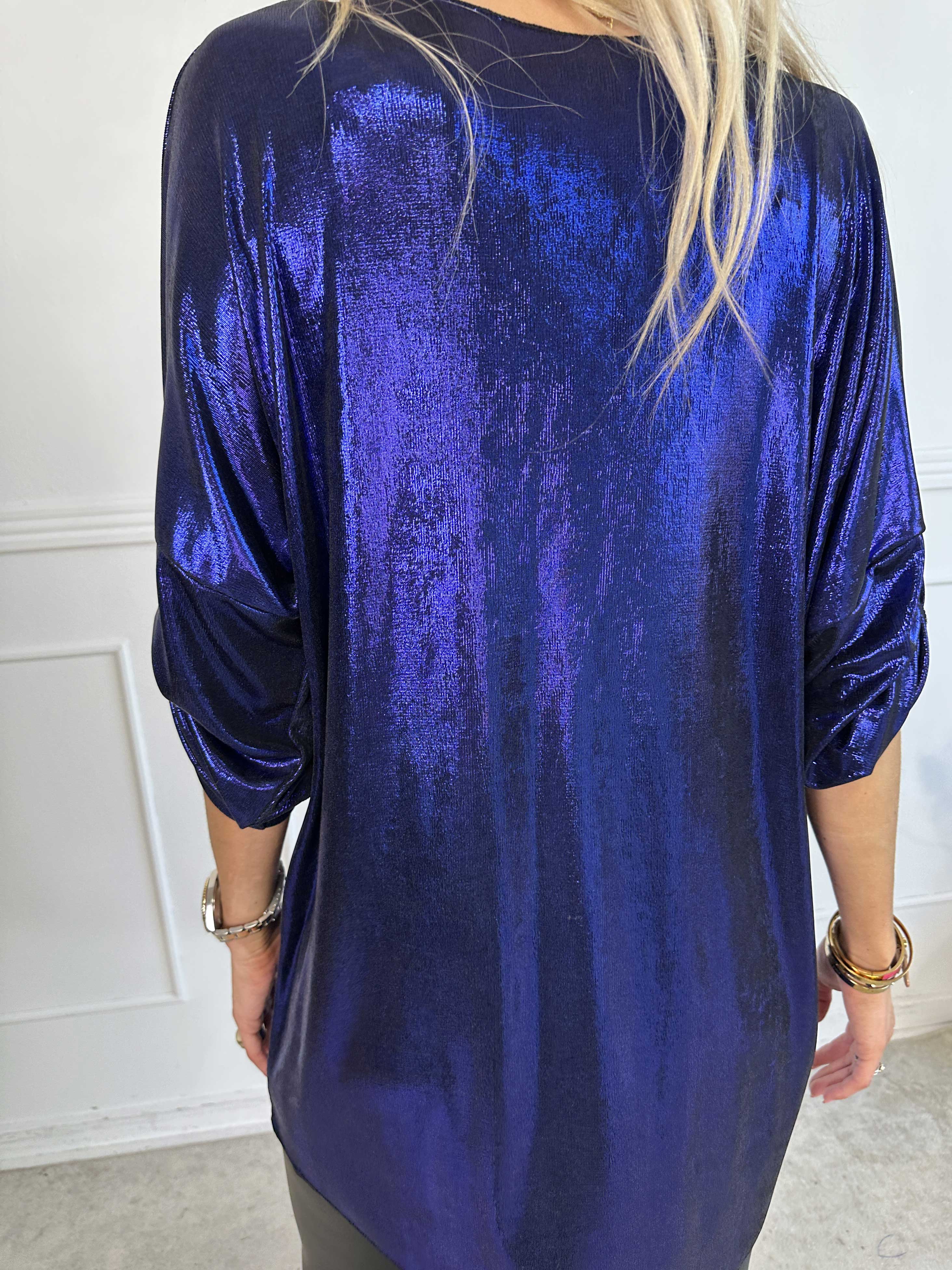 Subira - Shiny tunika med v-udskæring