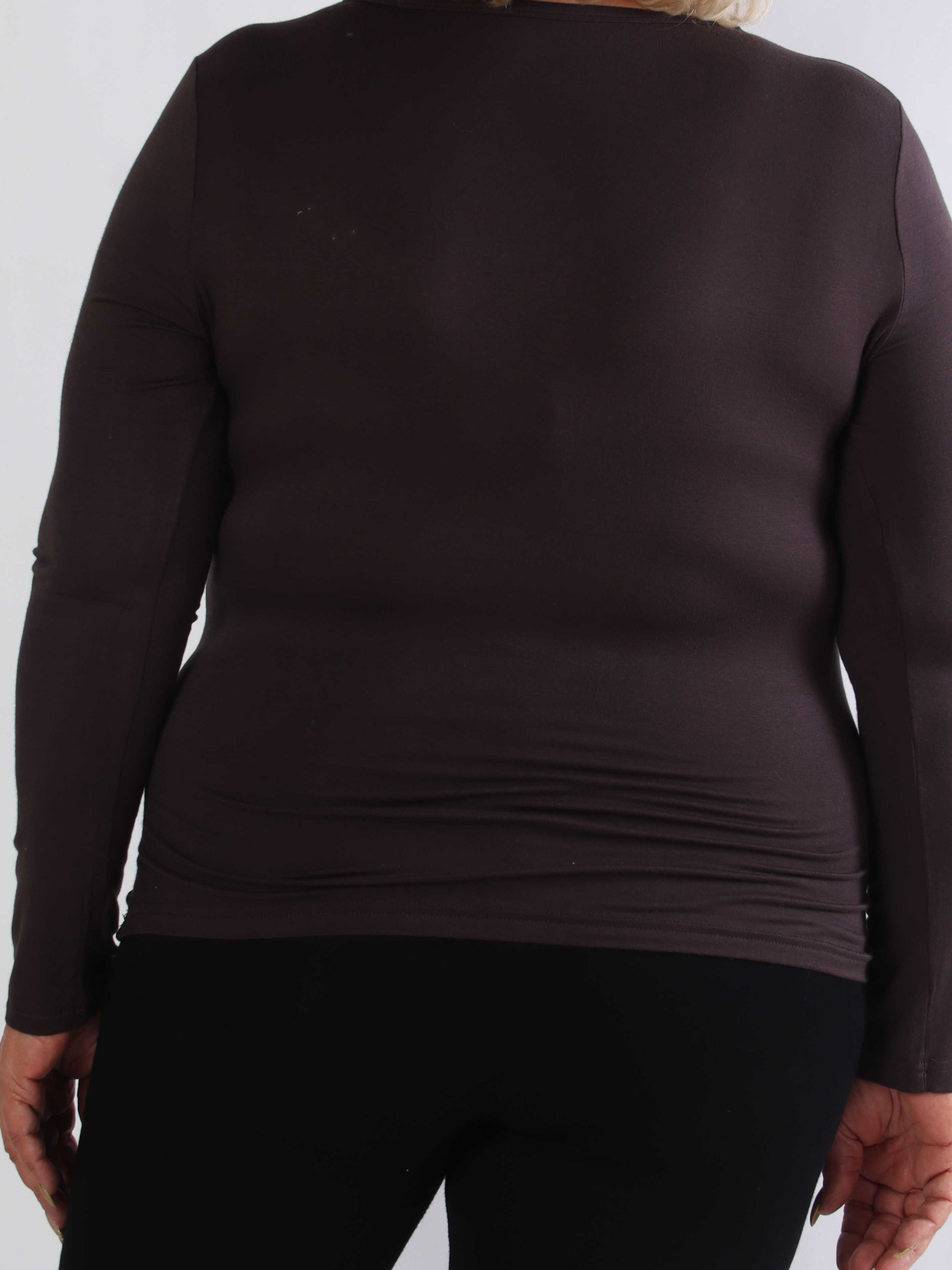 Othilia - Blød langærmet basis bluse