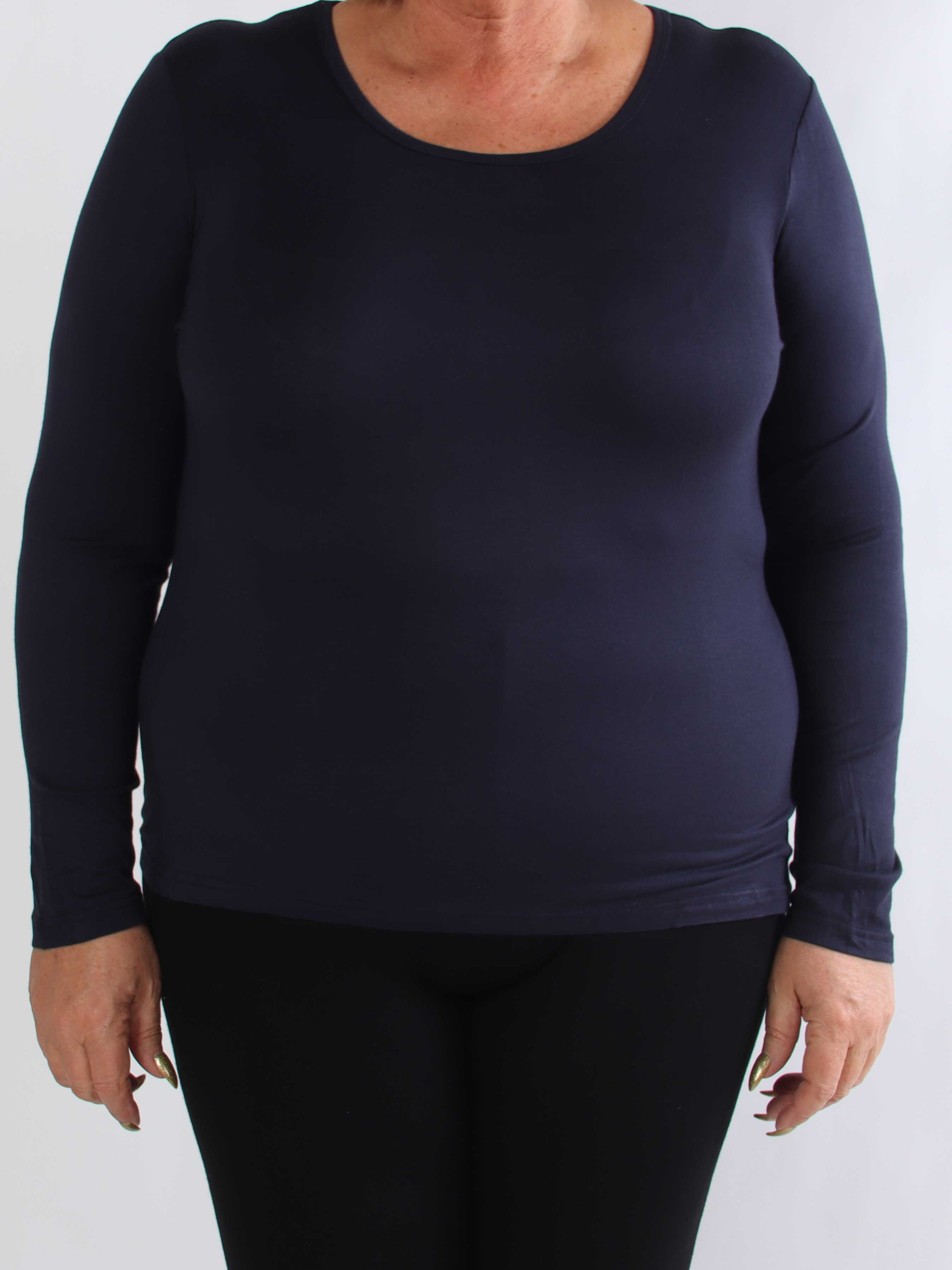 Othilia - Blød langærmet basis bluse