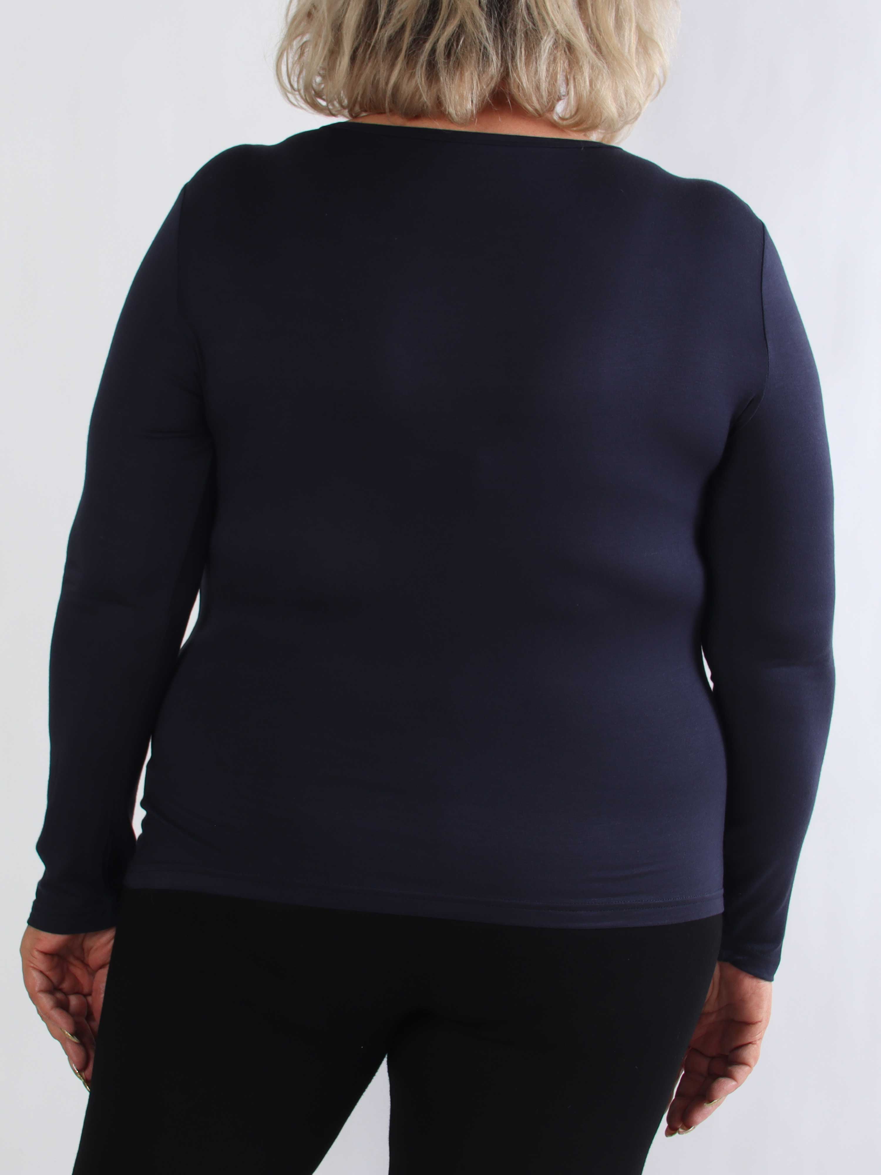 Othilia - Blød langærmet basis bluse