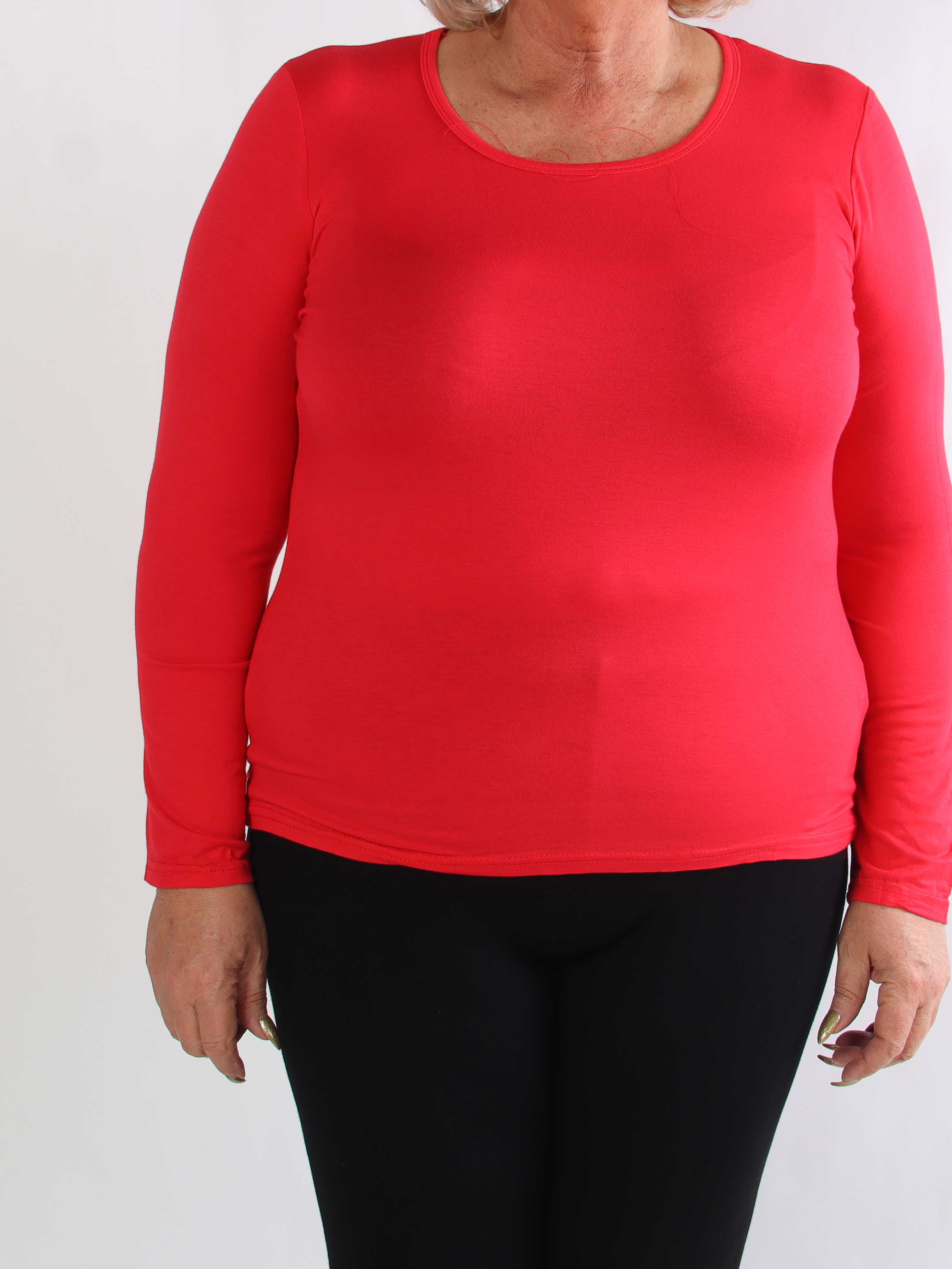 Othilia - Blød langærmet basis bluse