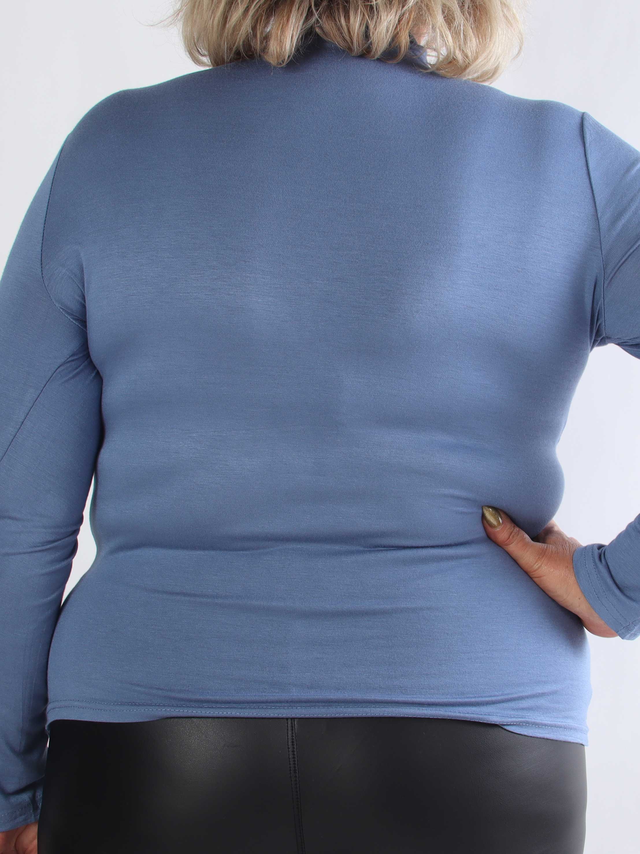 Noras - Langærmet basis bluse i viskose med turtleneck