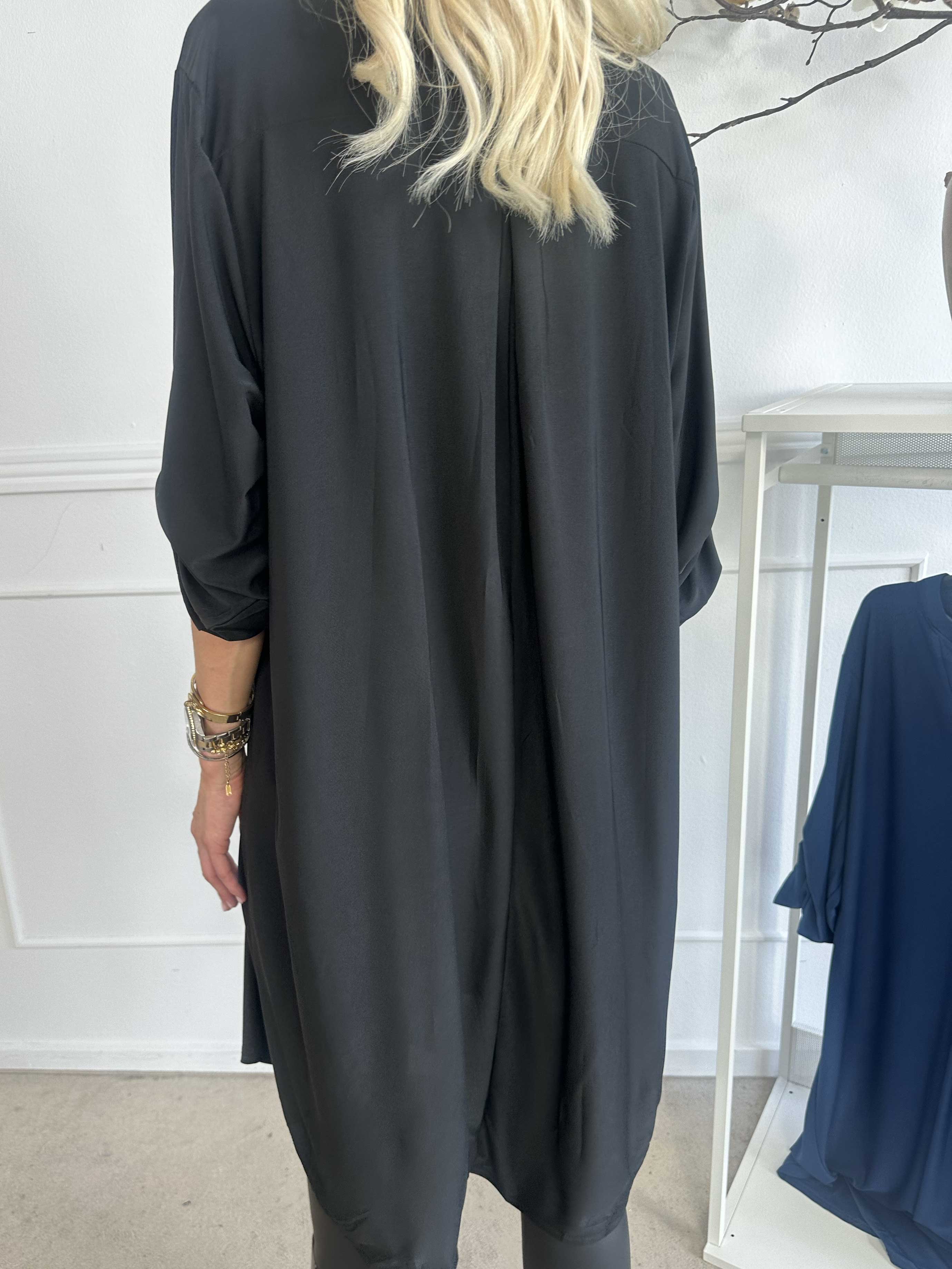 Ebba Plain Long - Sød ensfarvet kjole i elastisk stof