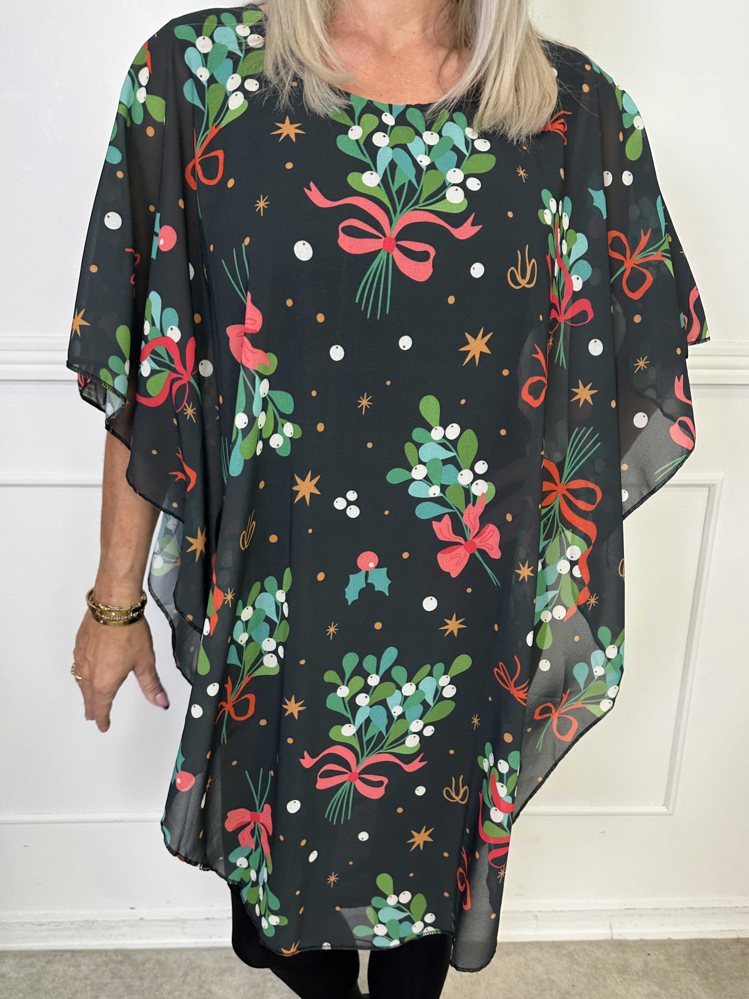 Kenya Mistletoe - Tunikakjole med mistelten motiver på