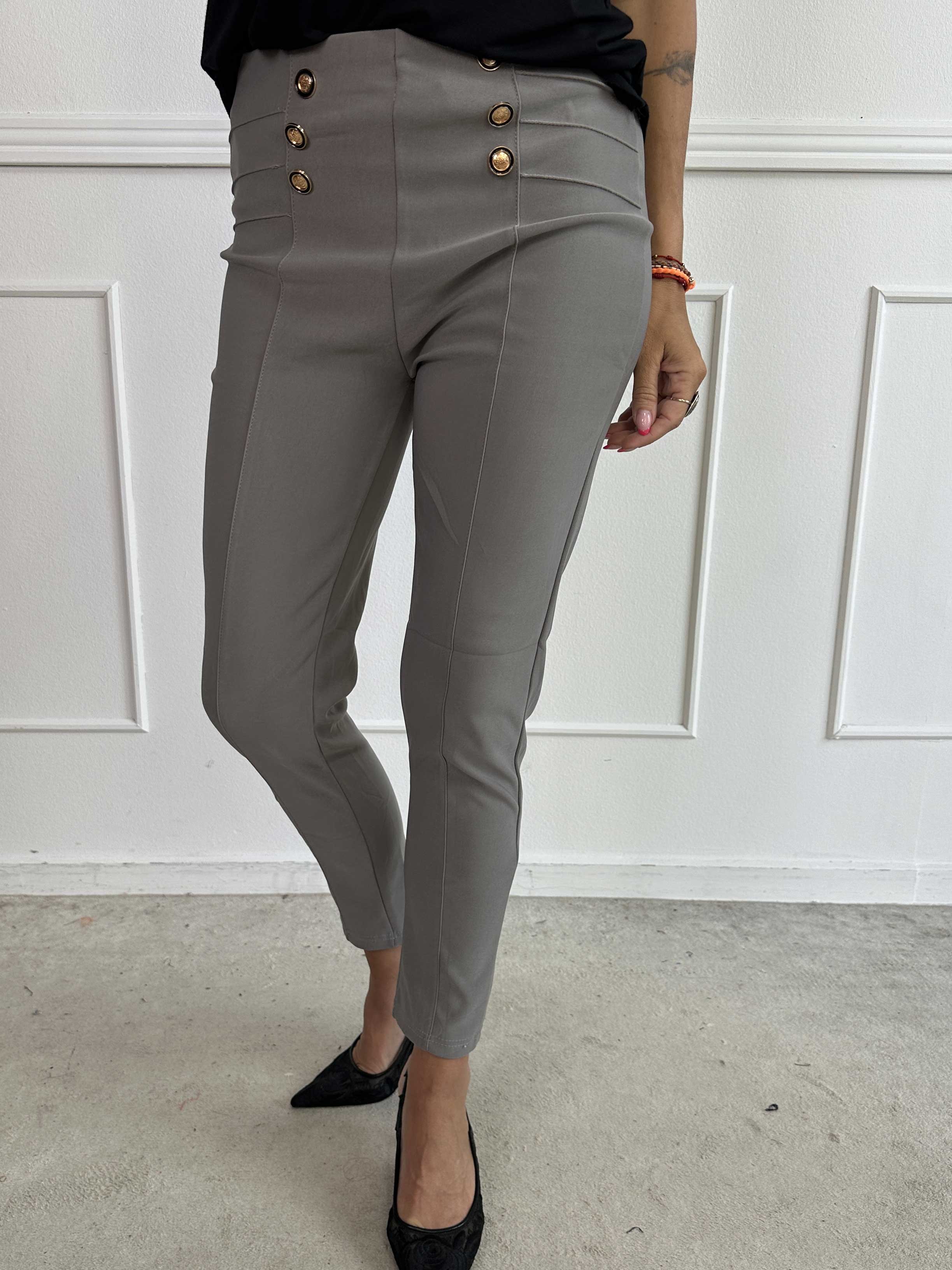 Jolie - Elastiske bløde leggings med guld knapper