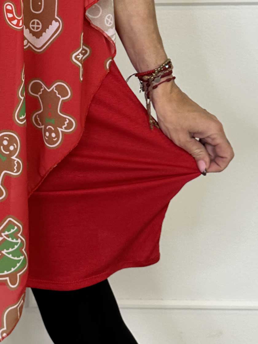 Kenya Gingerbread - Tunikakjole med julesmåkage motiver på