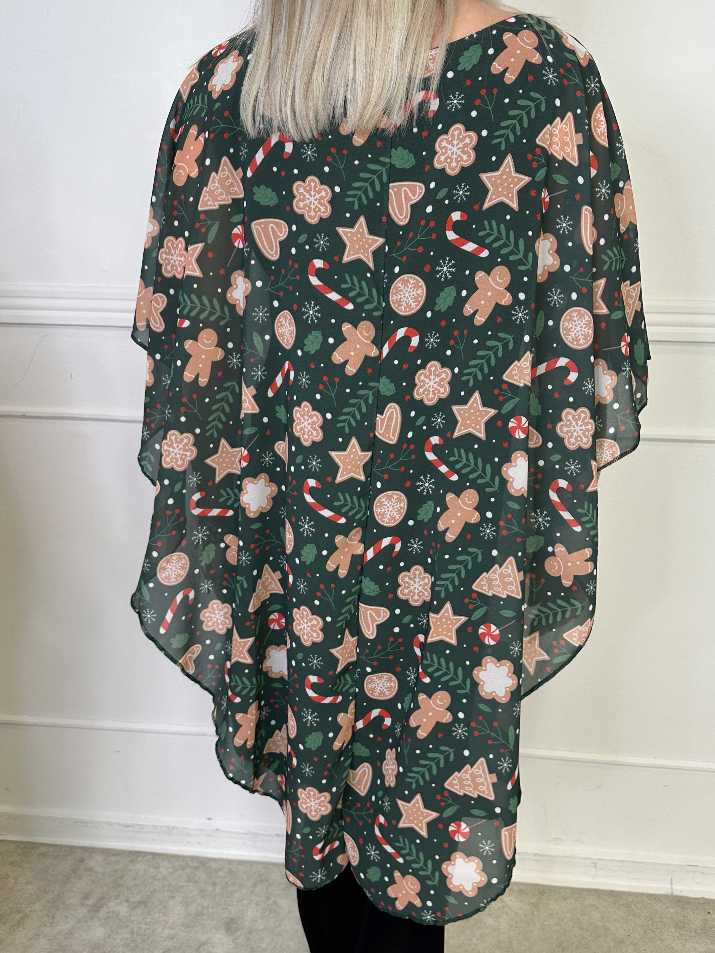 Kenya Gingerbread - Tunikakjole med julesmåkage motiver på