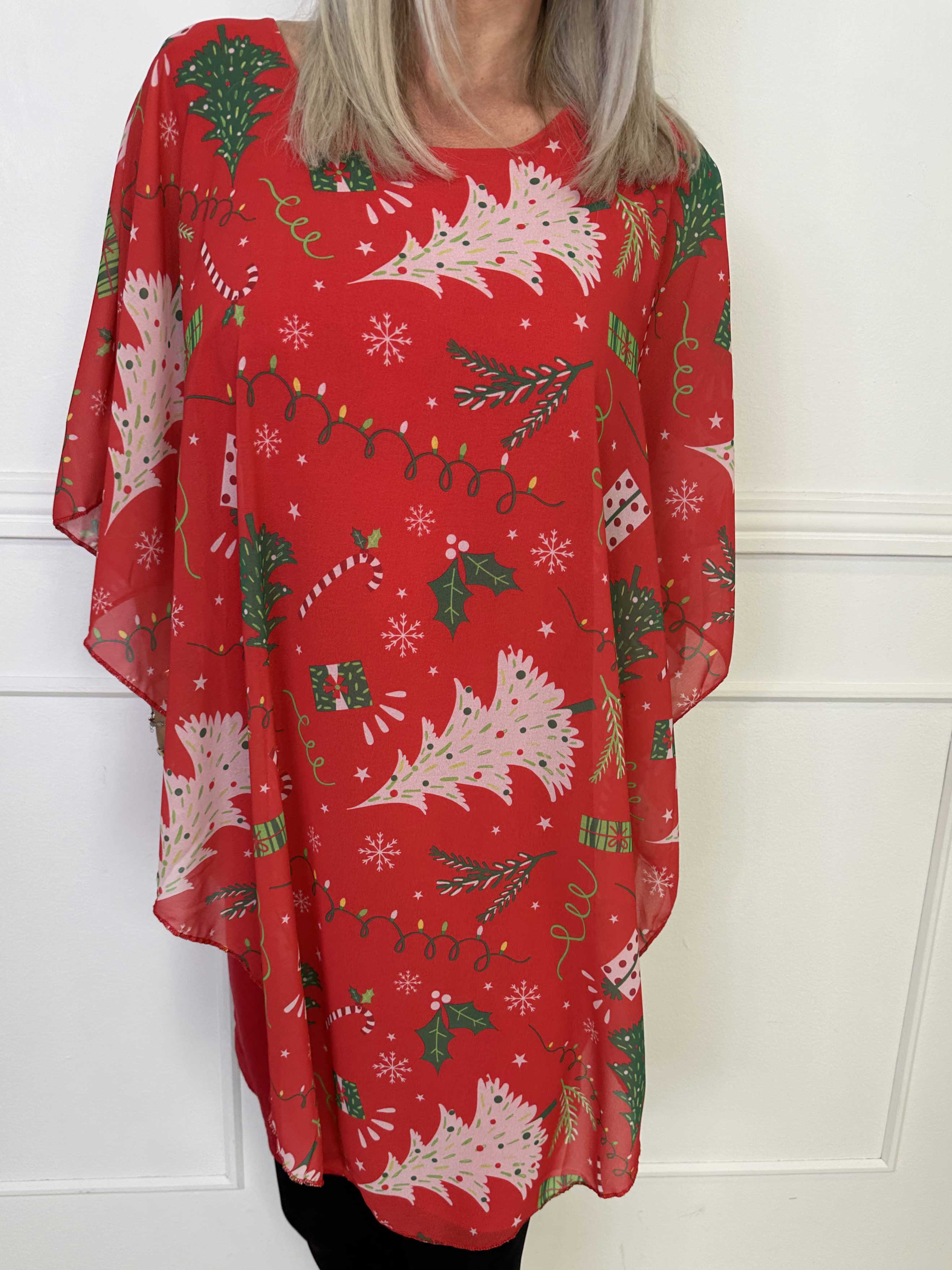 Kenya Christmas - Tunikakjole med julemotiver på
