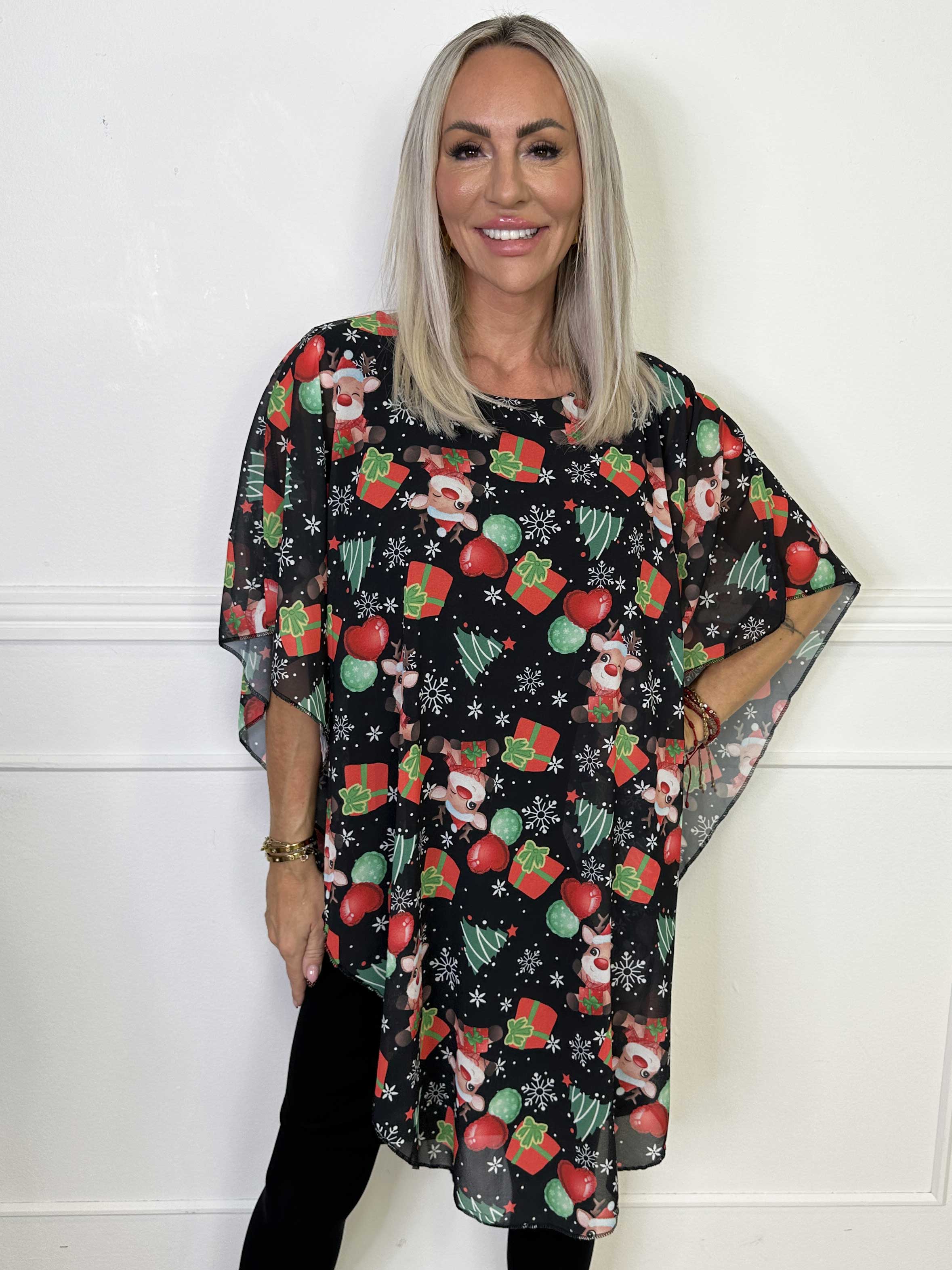 Kenya Christmas - Tunikakjole med julemotiver på