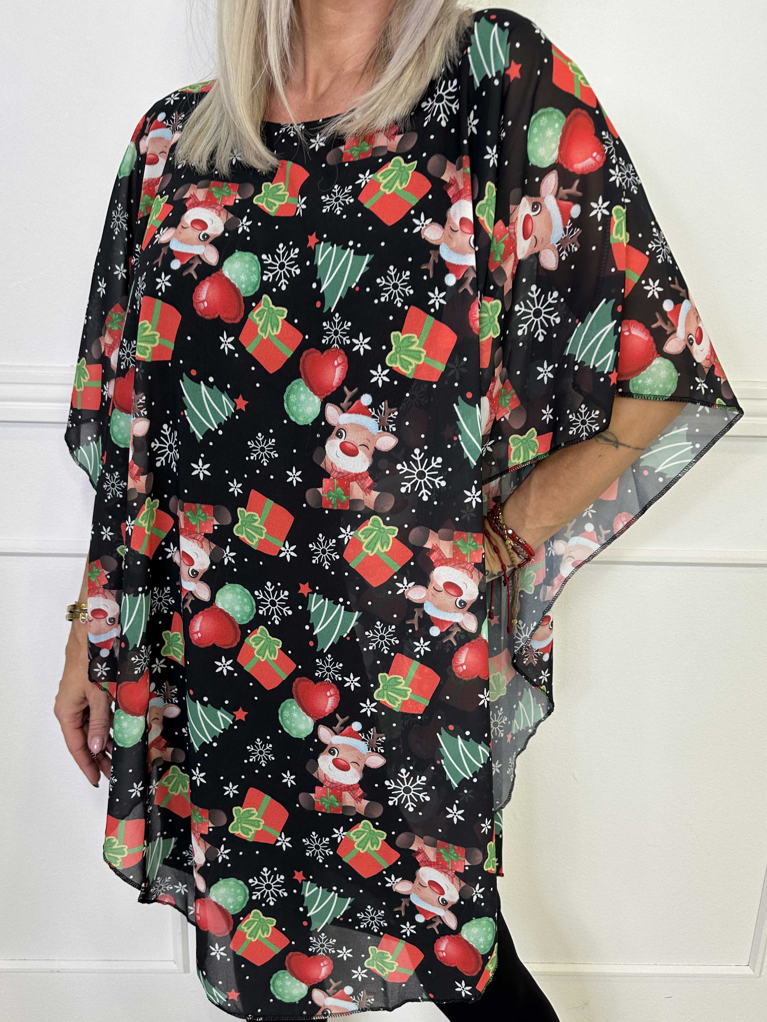 Kenya Christmas - Tunikakjole med julemotiver på