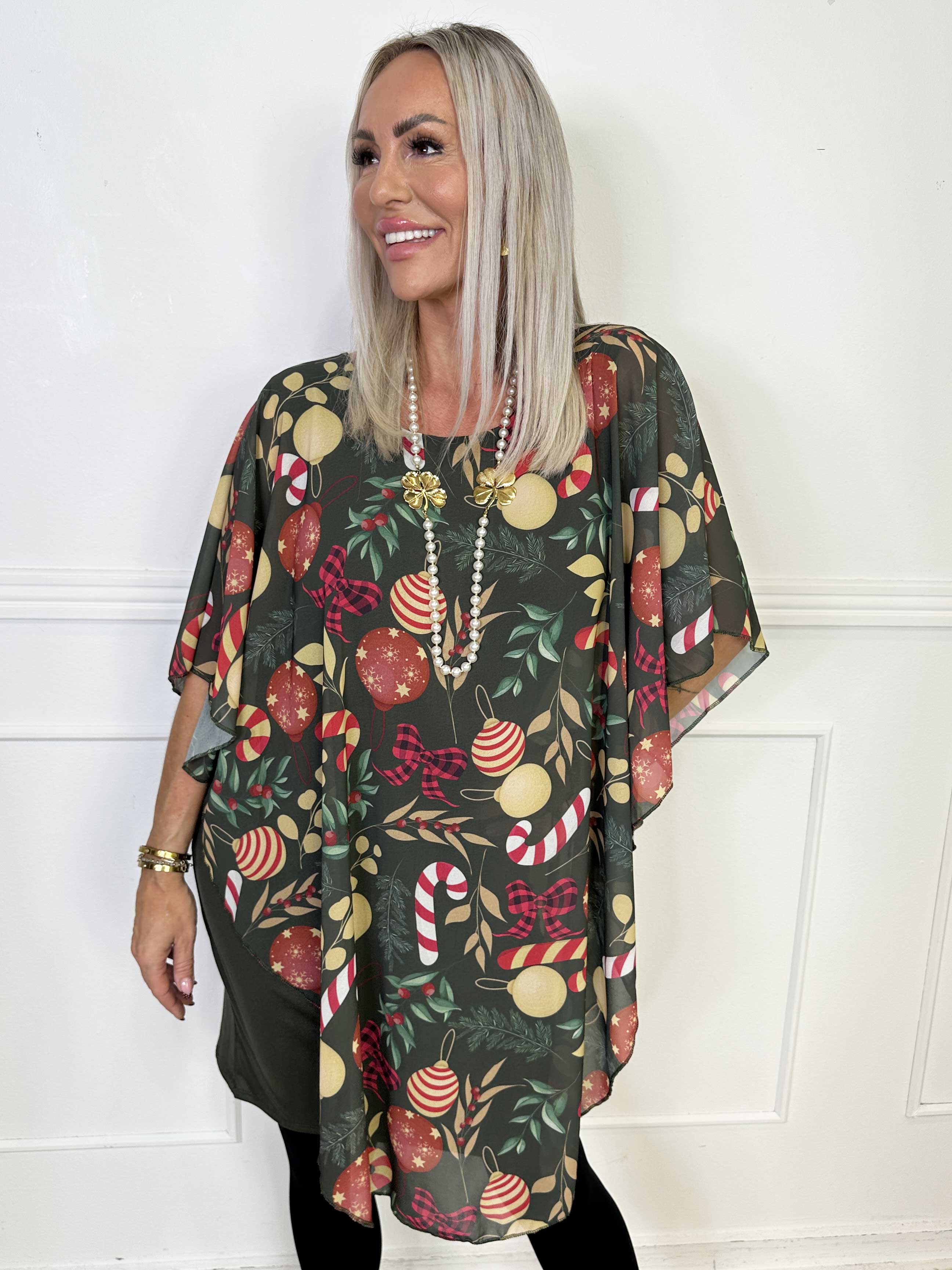 Kenya Christmas - Tunikakjole med julemotiver på