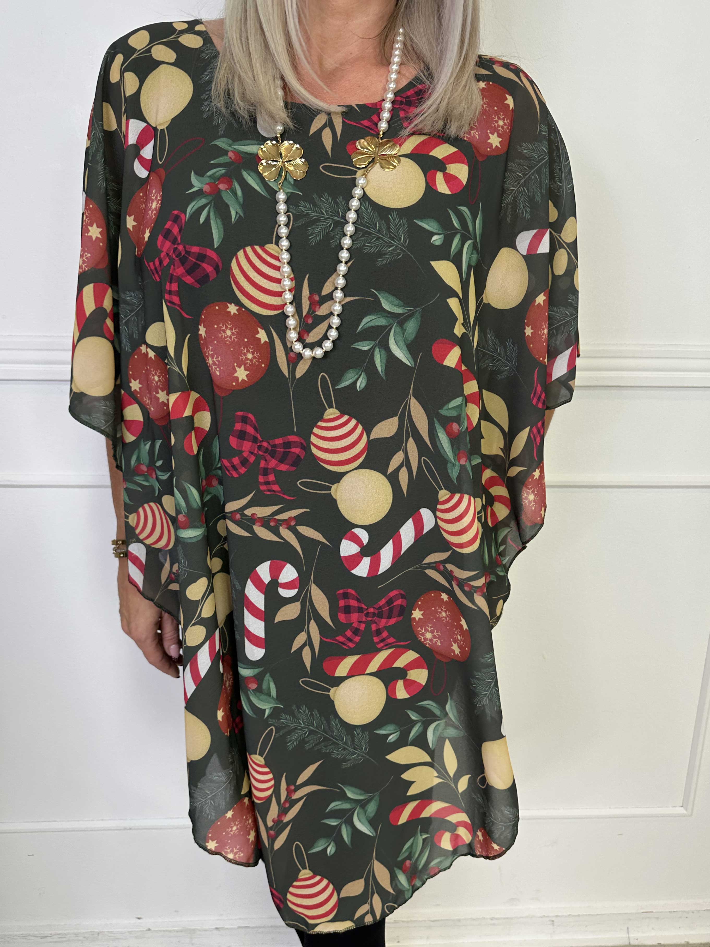 Kenya Christmas - Tunikakjole med julemotiver på