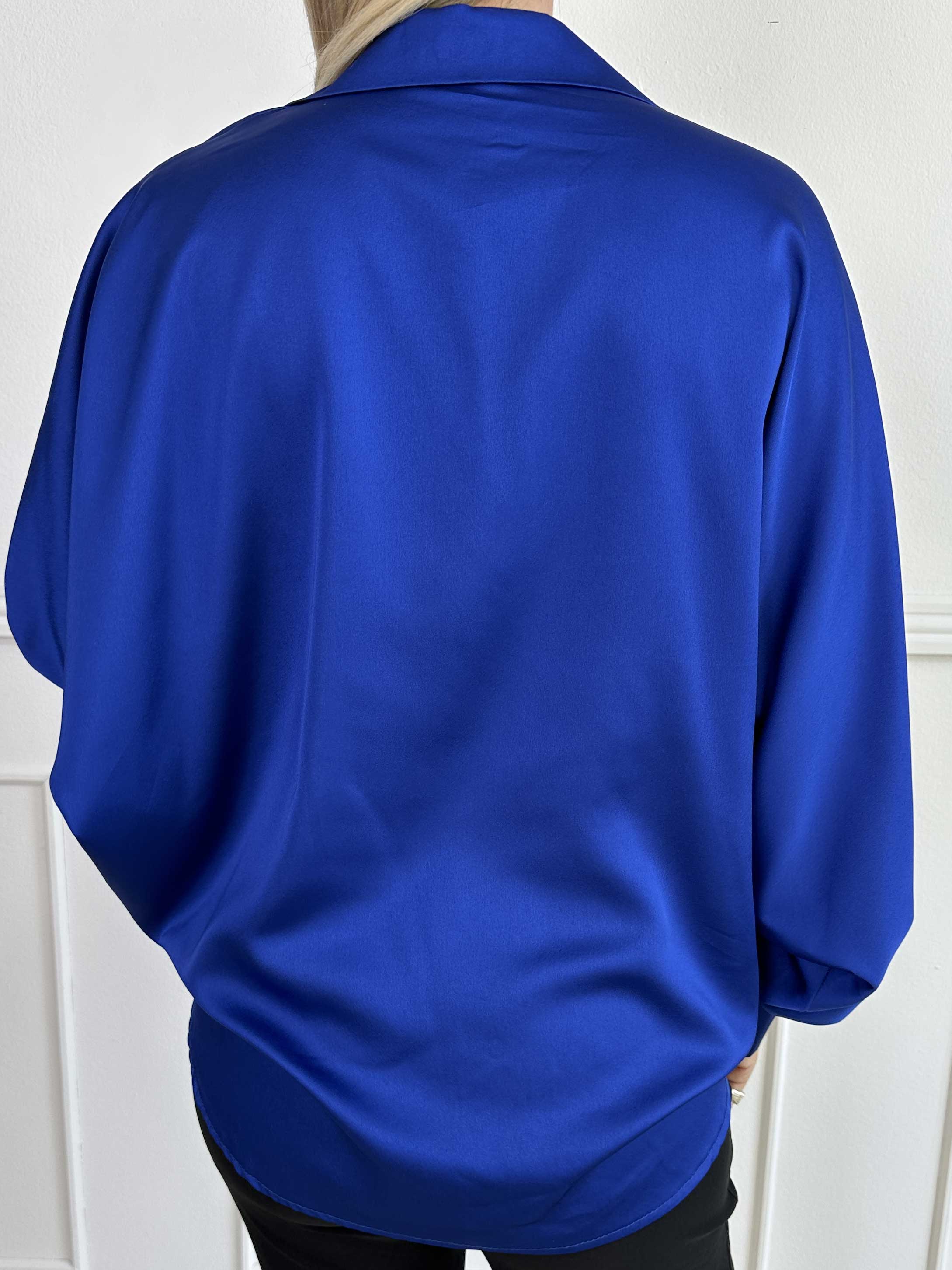 Feliciti - Shiny skjorte med flagermusærmer