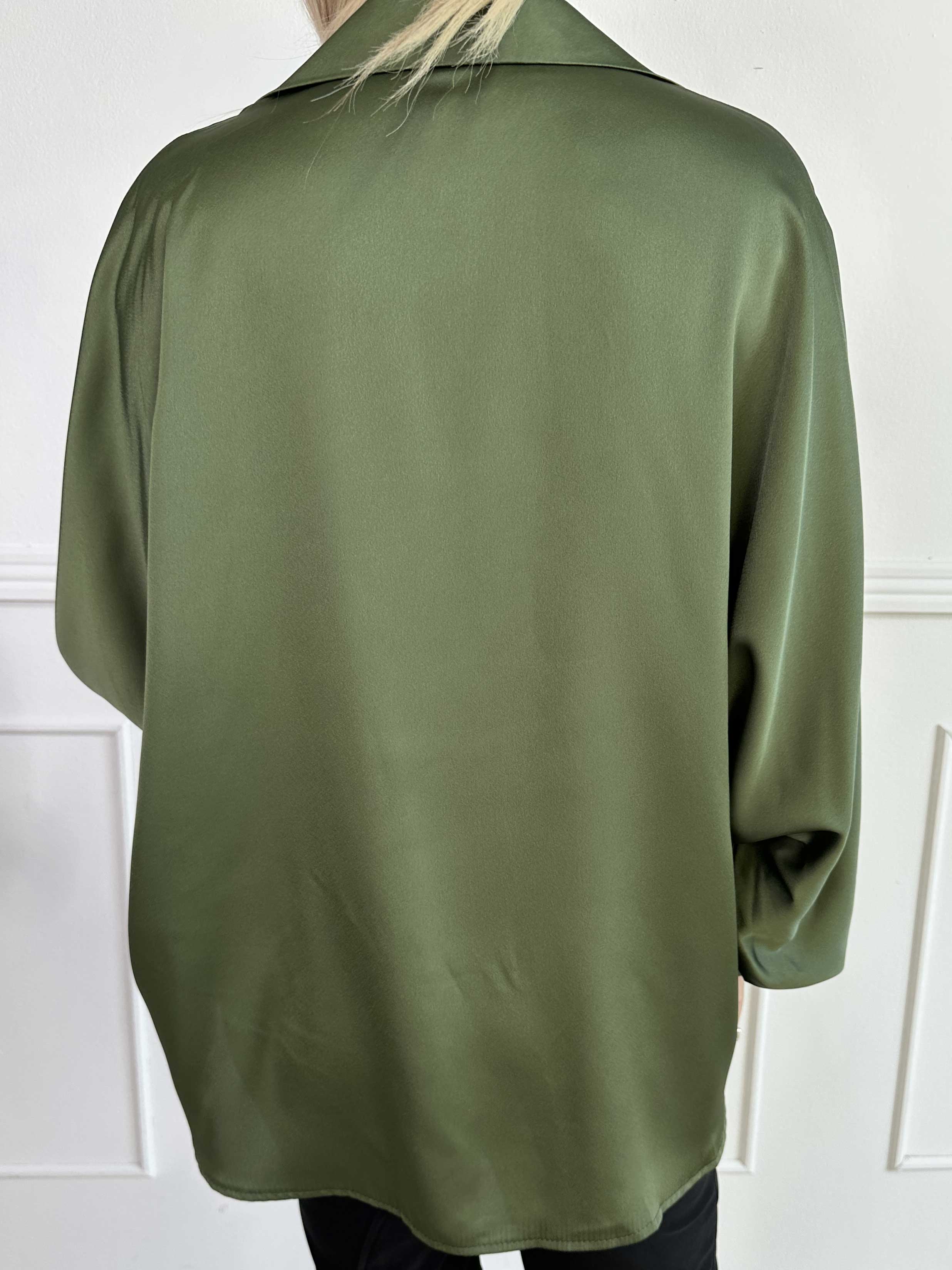 Feliciti - Shiny skjorte med flagermusærmer