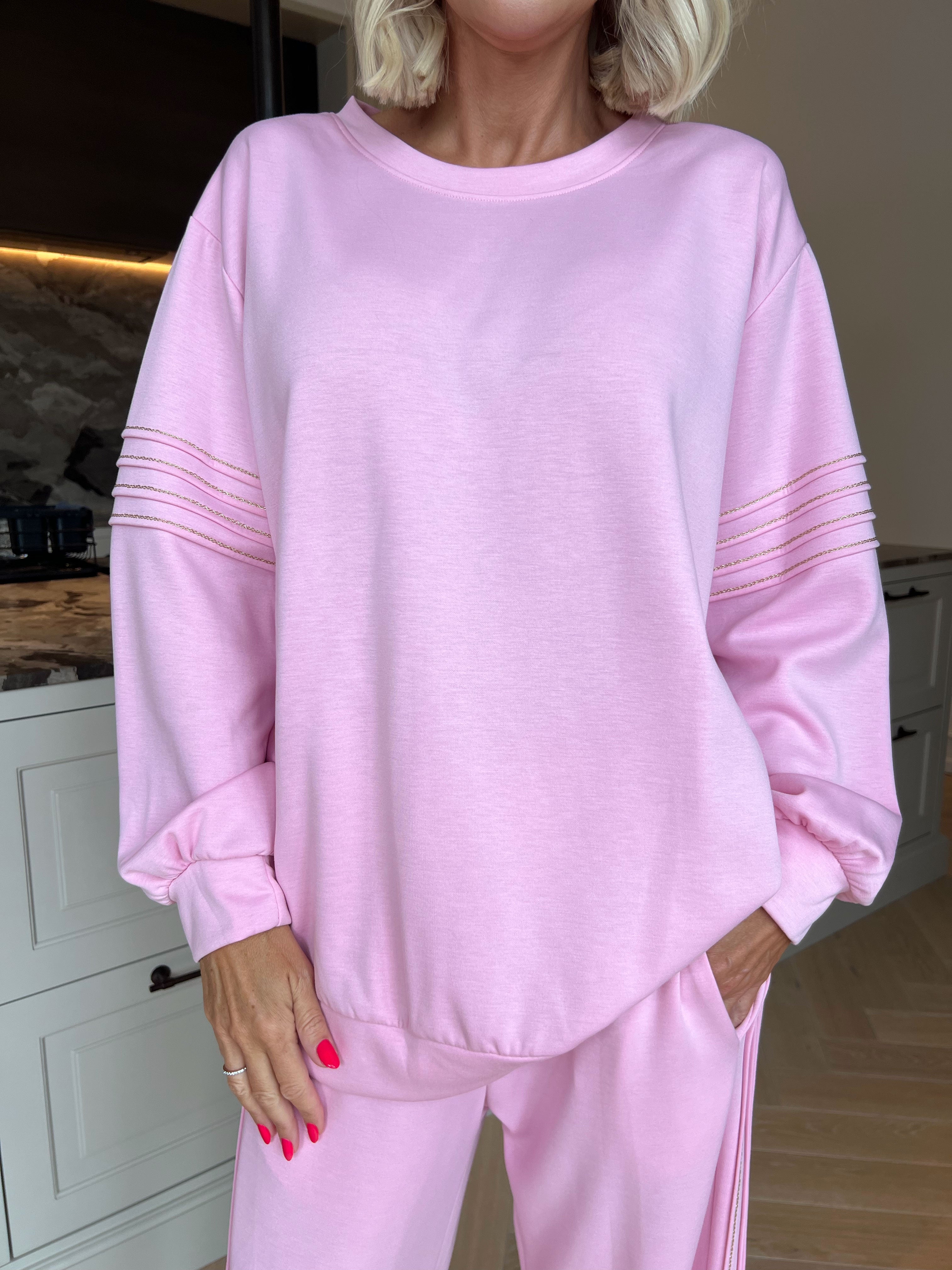 Dream - Blødeste joggingsæt i viskose med elegante gulddetaljer