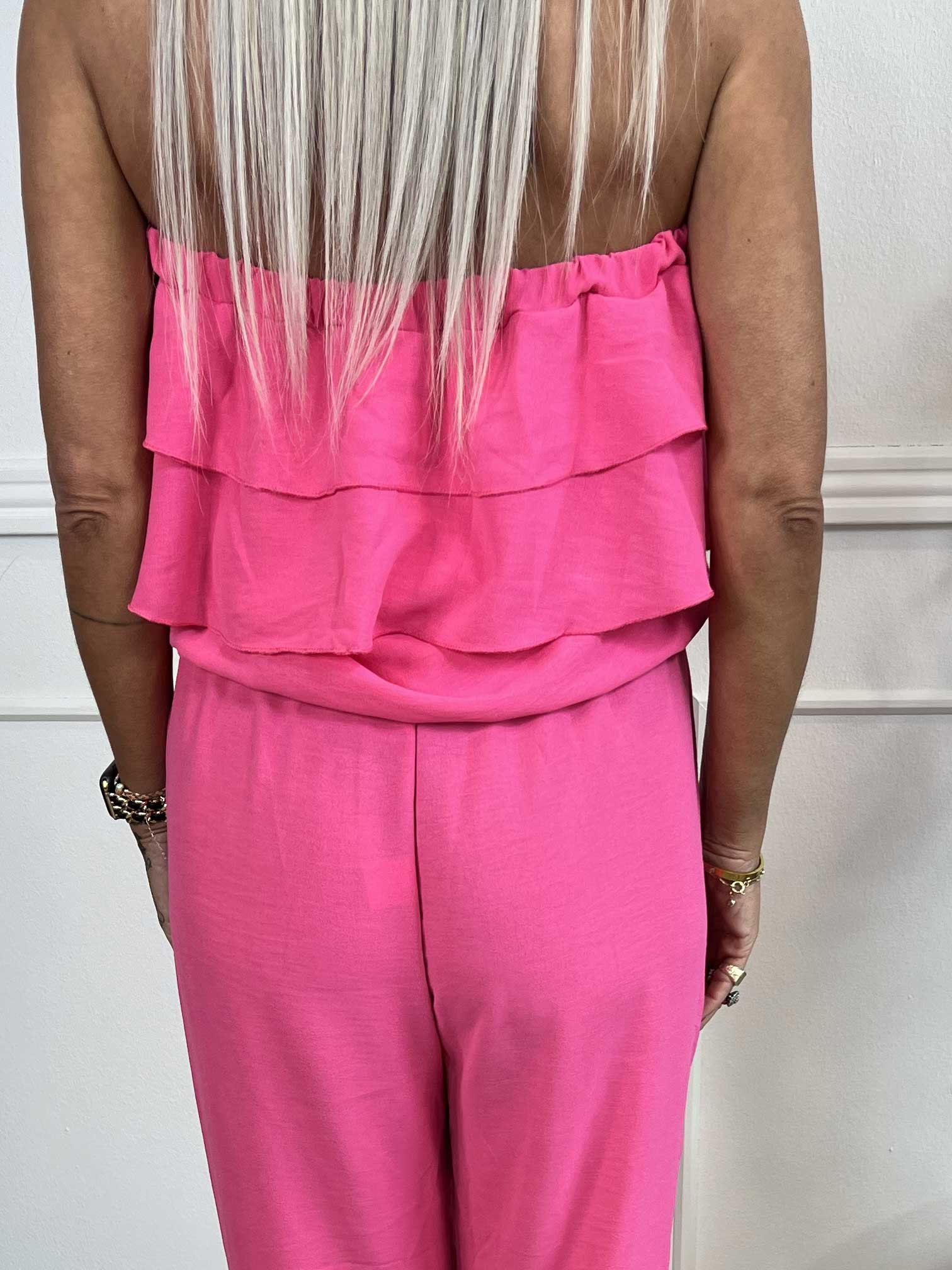 Loulou - Buksedragt med flæser og elastikkant